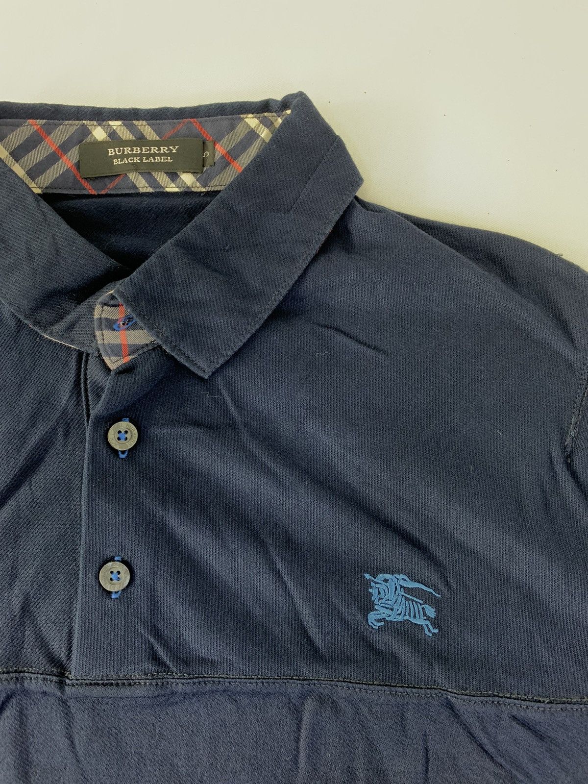 Burberry Hype Burberry Black Label Plain Polo Longsleeve Tee Size US M / EU 48-50 / 2 - 4 Thumbnail