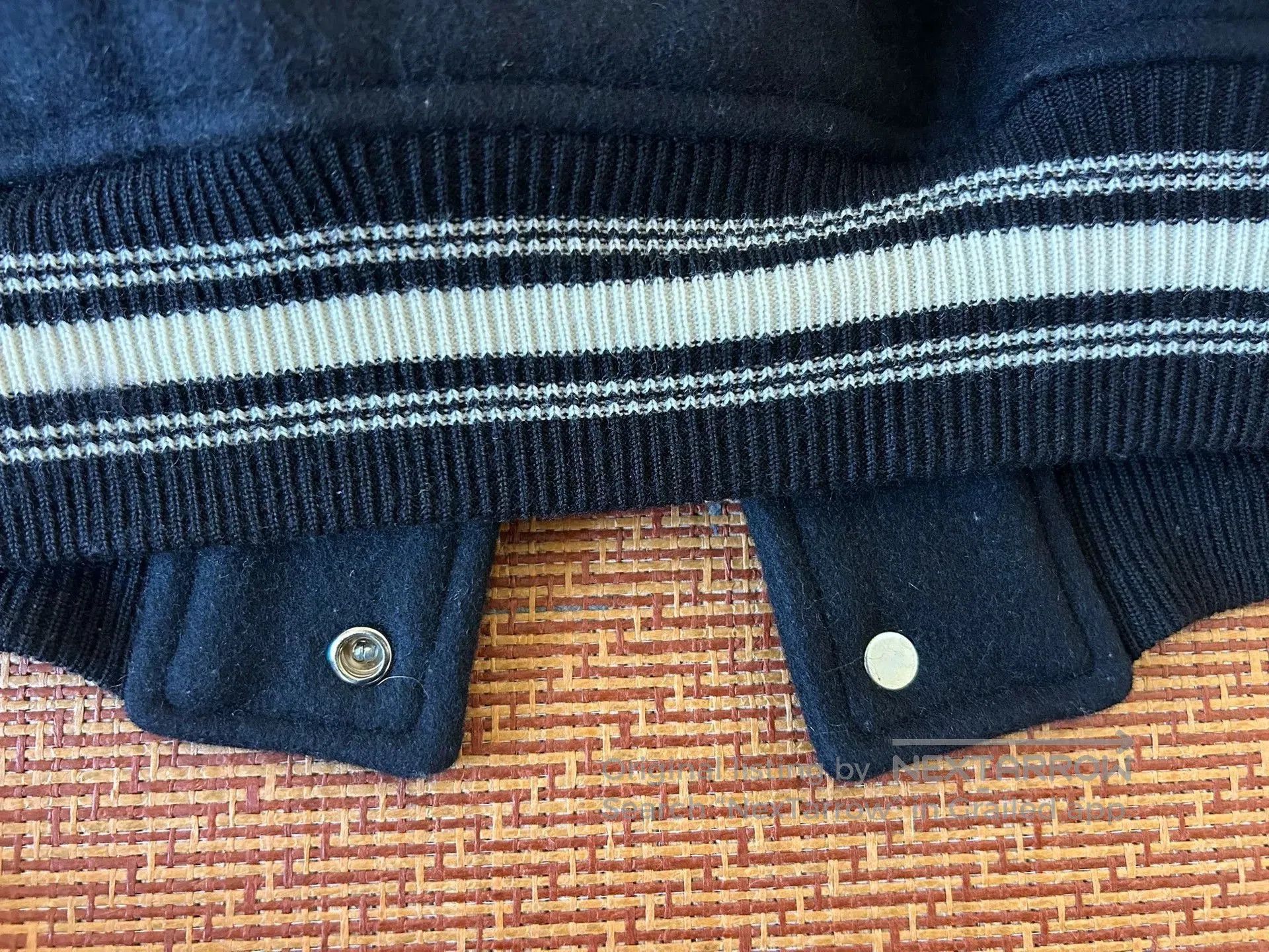 The Real McCoy's stylish black varsity jacket with logo. Size US M / EU 48-50 / 2 - 7 Thumbnail