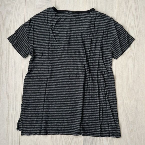 James Perse JAMES PERSE Split Hem STRIPED TEE Black Grey Size XS / US 0-2 / IT 36-38 - 5 Thumbnail