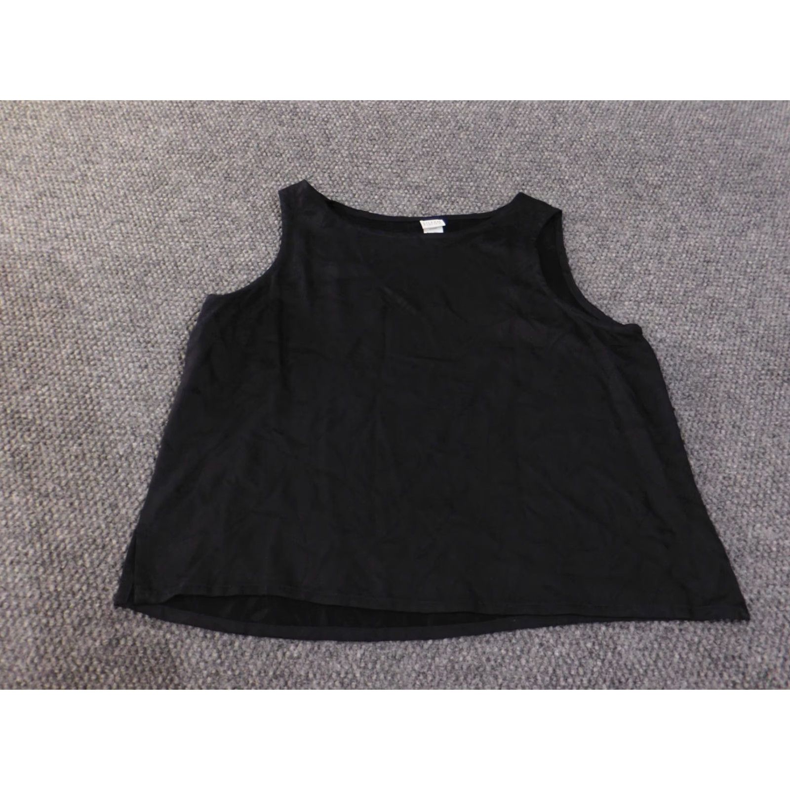 Eileen Fisher Eileen Fisher Blouse Shirt Womens L Black Floral Rayon Sleeveless Crew Neck Vintage? No (contains "Vintage: No") Size L / US 10 / IT 46 - 2 Thumbnail