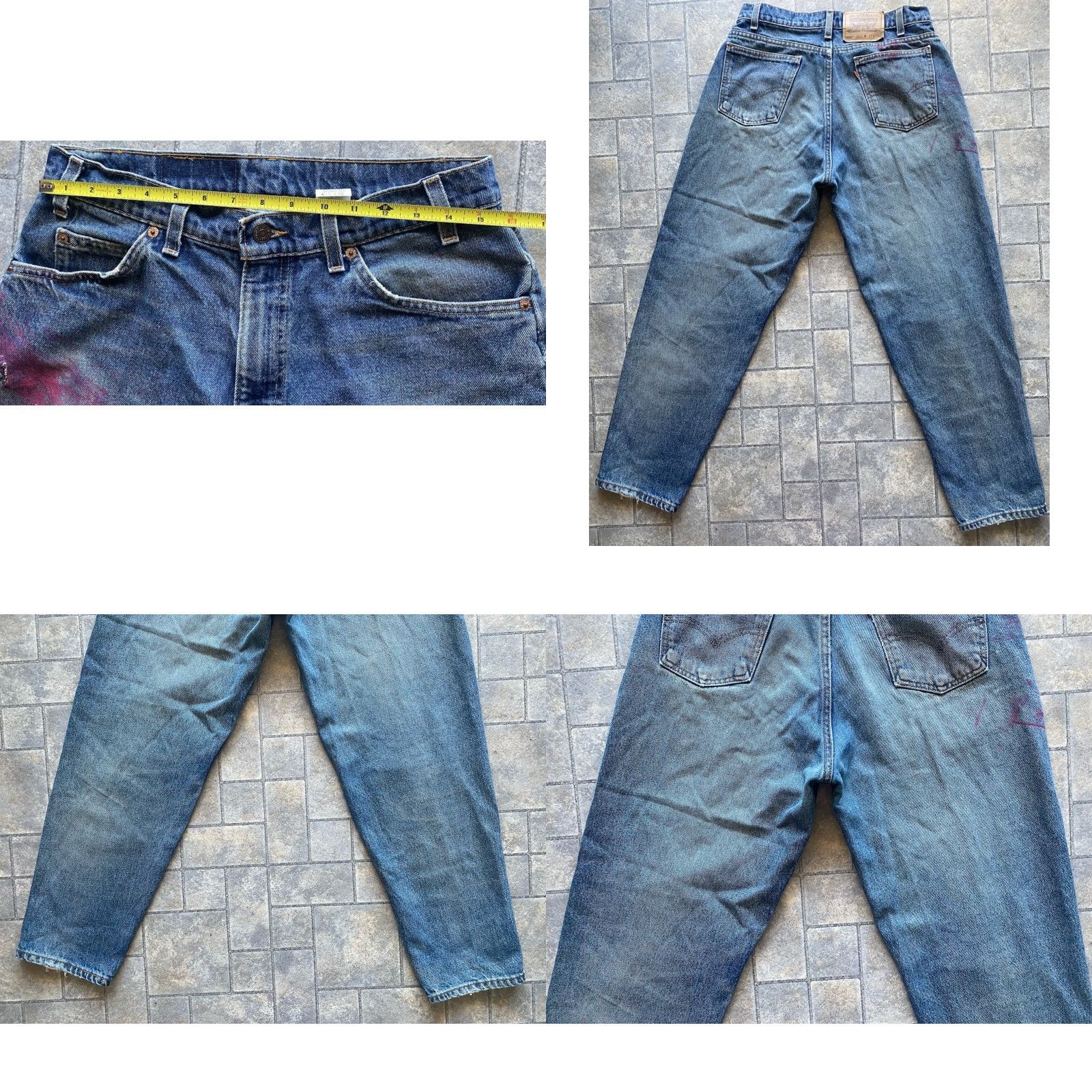 Levi's VINTAGE Levi's 560 Jeans Men 33 Inseam 30 Damaged Flaws Made In USA Blue Pants Size US 33 - 9 Thumbnail