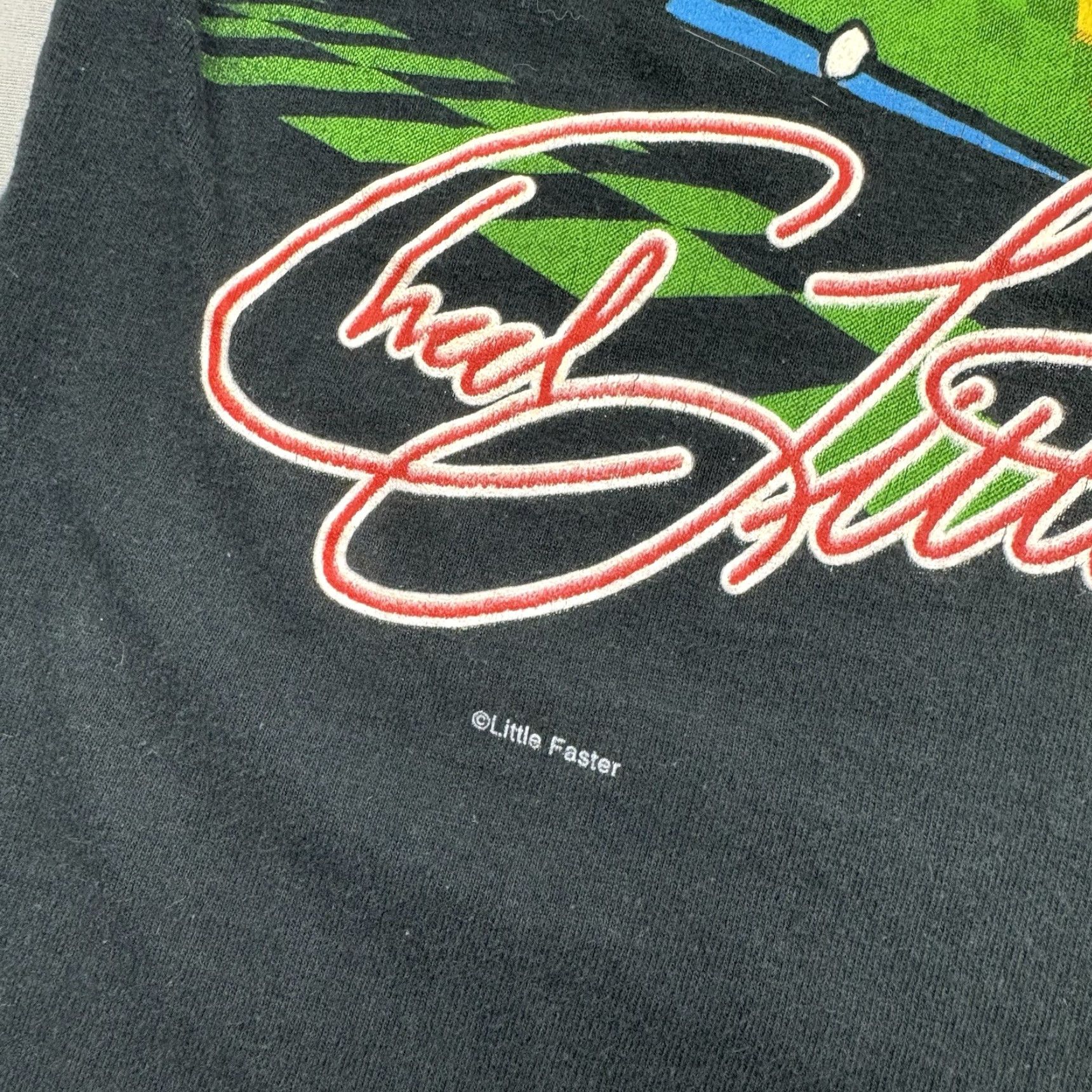 Fruit Of The Loom VINTAGE Chad Little John Deere Nascar T Shirt Adult XL Black Cotton Graphic Print 90s Sports Cars Shirts Mens Size US XL / EU 56 / 4 - 2 Thumbnail