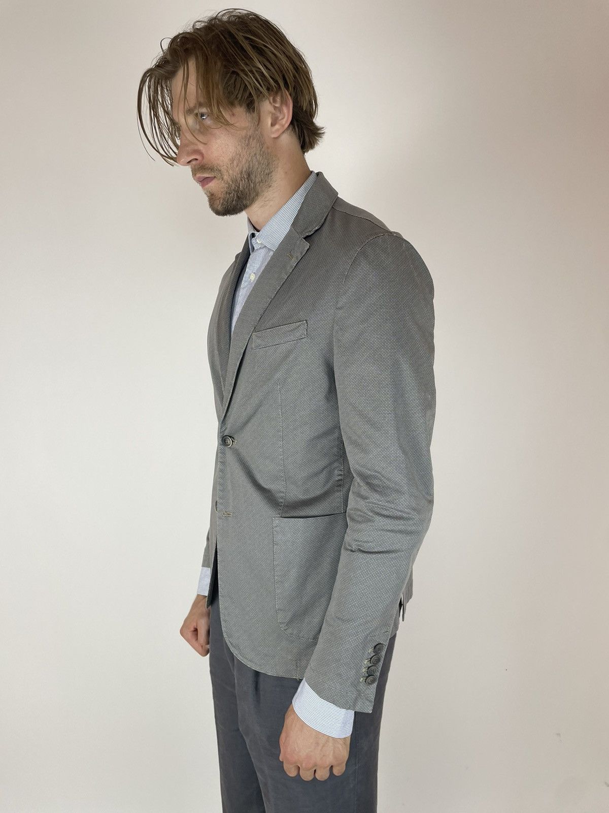 Other SPADA ROMA cotton unlined Blazer slim fit Mens size 52 Size 52S - 5 Thumbnail