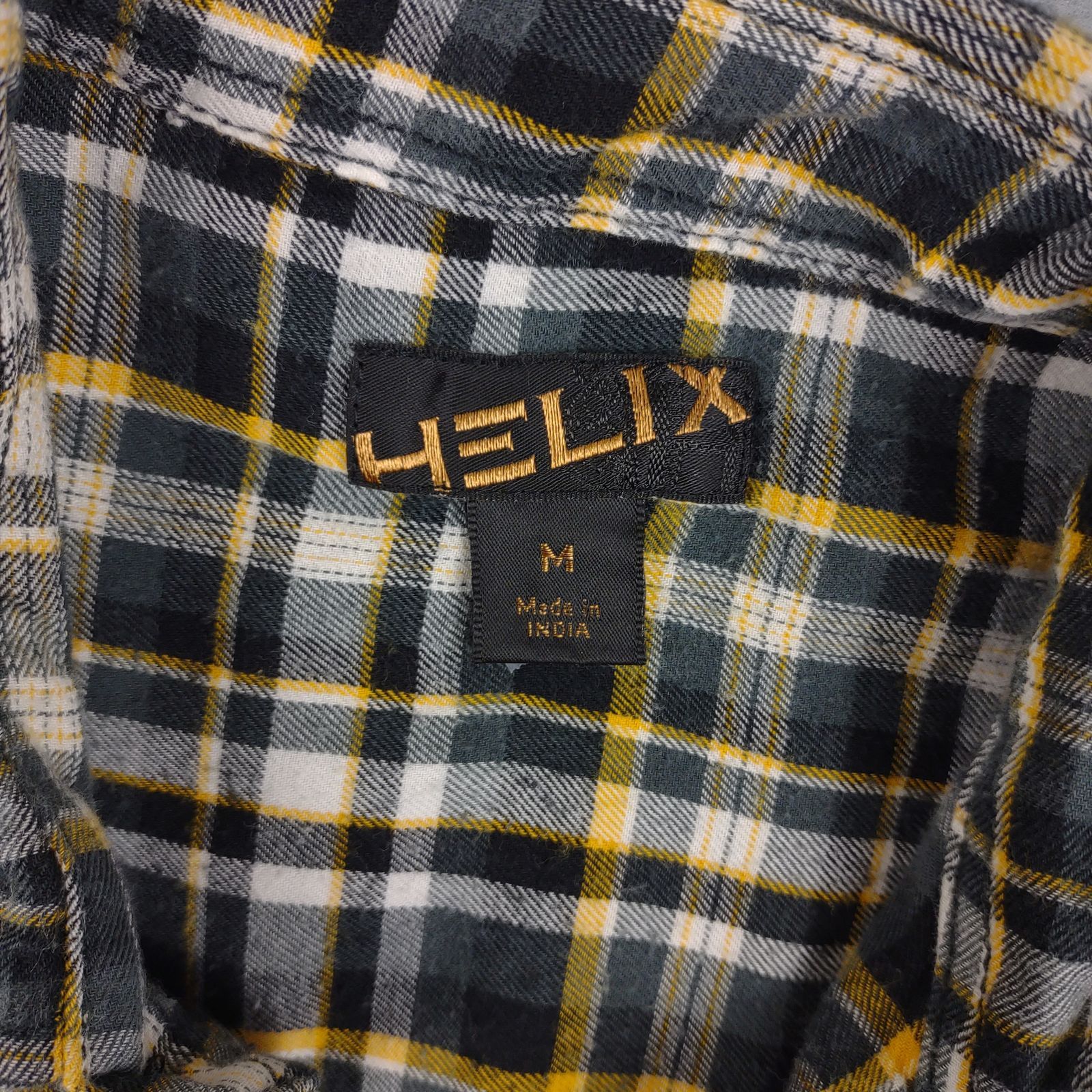 Helix HELIX Black Yellow Plaid Flannel Button Long Sleeve Shirt Size US XL / EU 56 / 4 - 3 Thumbnail