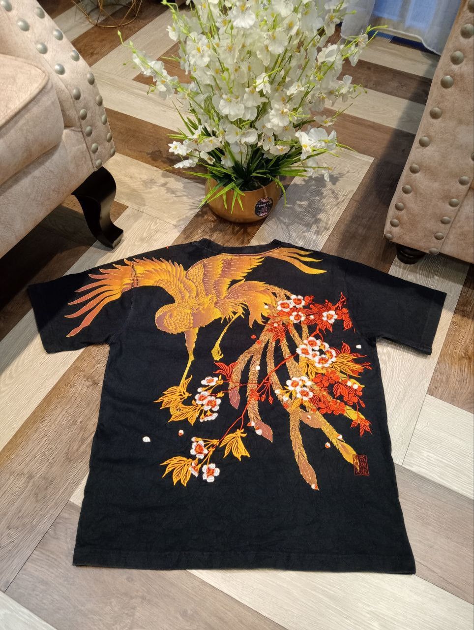 Karakuri Tamashii KARAKURI TAMASHII JAPAN SUKAJAN PHOENIX EMBROIDERY T-SHIRT Size US L / EU 52-54 / 3 - 8 Thumbnail