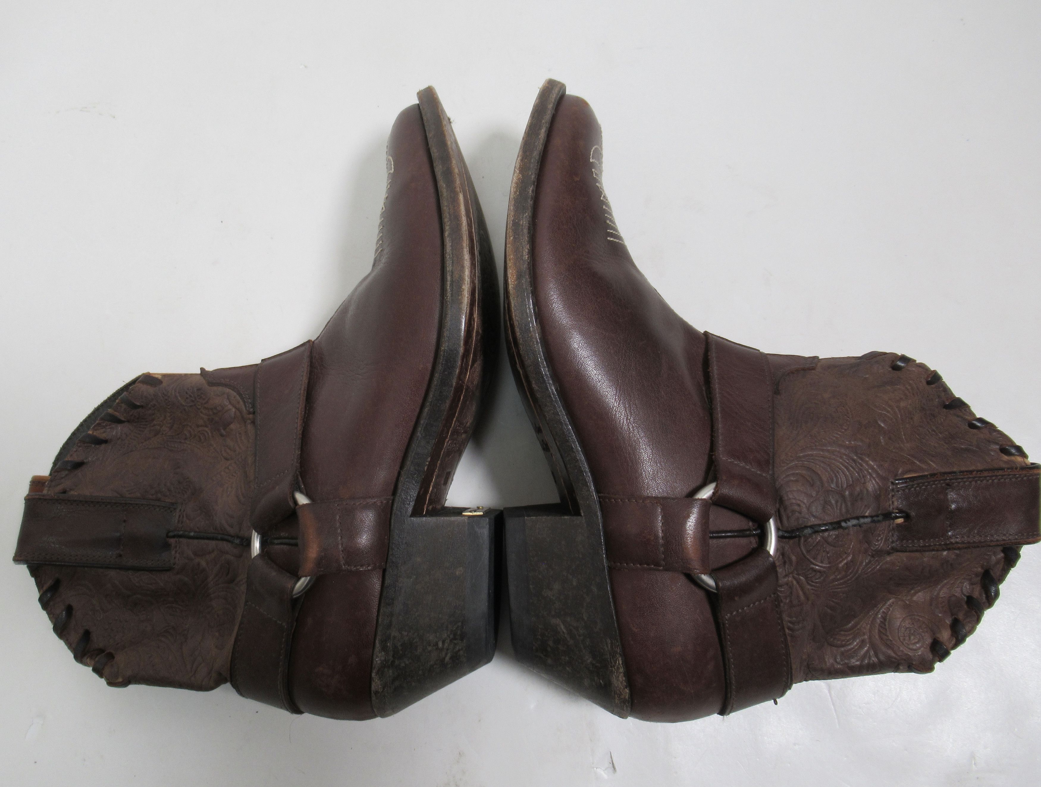 Golden Goose Leather Cowboy Ankle Boots Brown 8 US