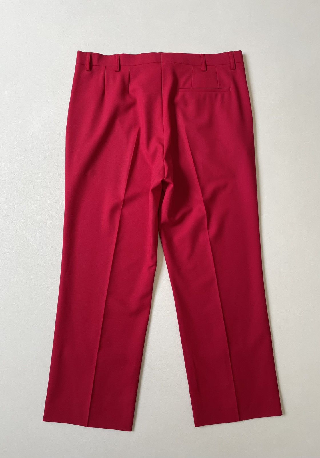 Raf Simons S/S 19 Red Wool Trousers With ‘Double Hem’ Size US 36 / EU 52 - 10 Thumbnail