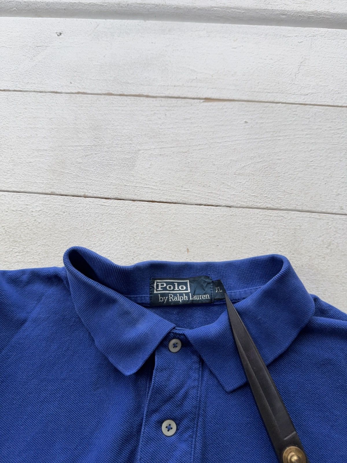 Polo Ralph Lauren Vintage 90s Retro Basic Polo Ralph Lauren Blue Polos Y2K Size US XL / EU 56 / 4 - 7 Thumbnail