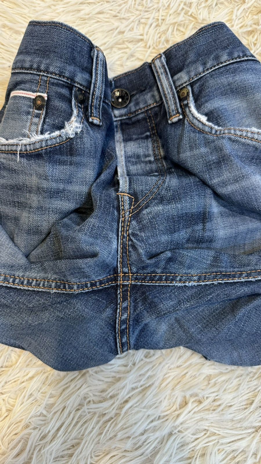 Edwin Offer‼️Edwin Buckle Back Selvedge Distressed Denim (24-195) Size US 31 - 10 Thumbnail