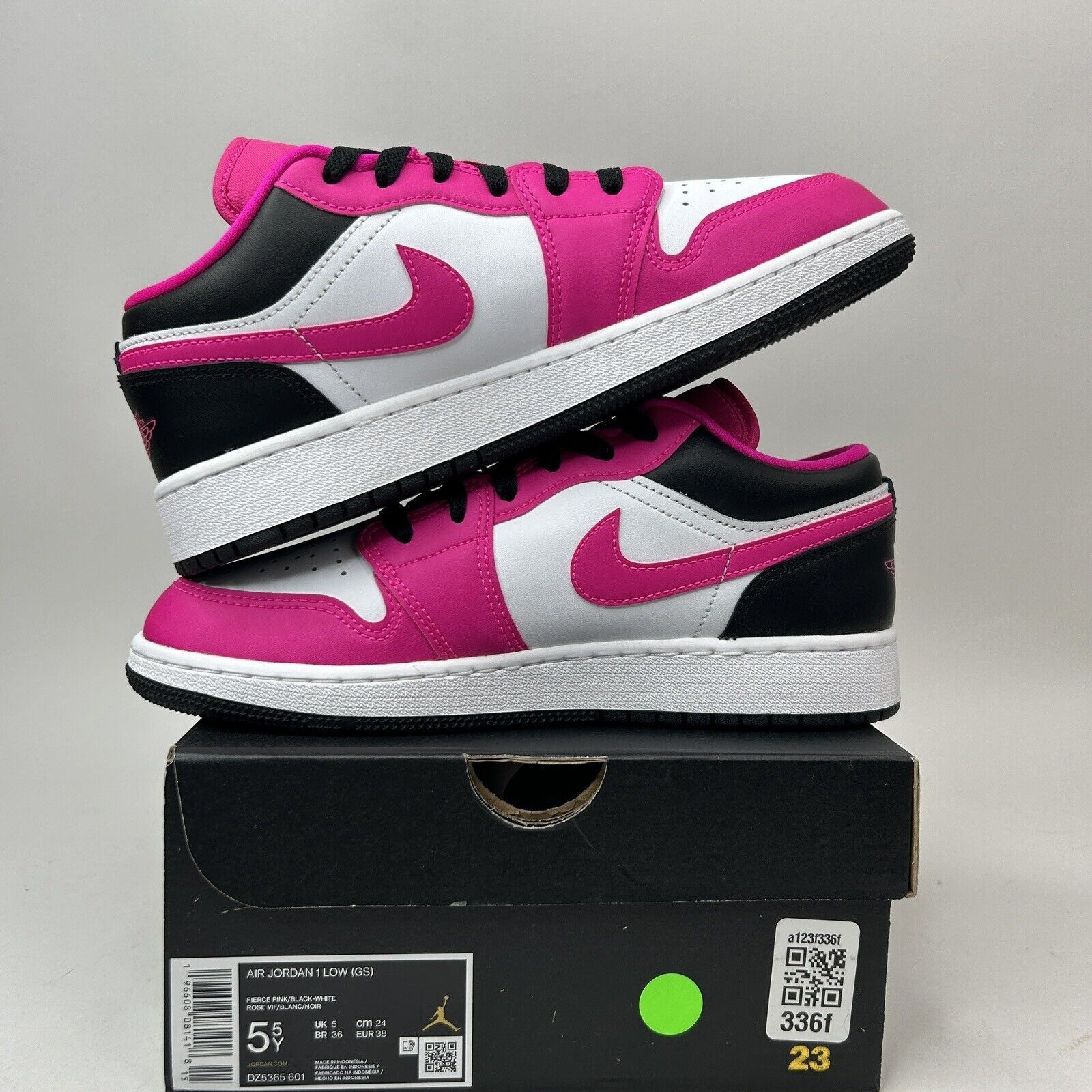 Jordan Brand Nike Air Jordan 1 Low GS “Fierce Pink" 2023 Size US 7 / IT 37 - 3 Thumbnail