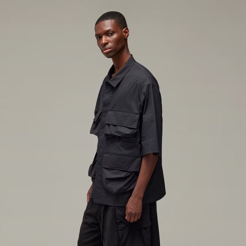 Y-3 × Yohji Yamamoto Y-3 Short Sleeve Pocket Shirt, Black XS Size US XS / EU 42 / 0 - 2 Thumbnail