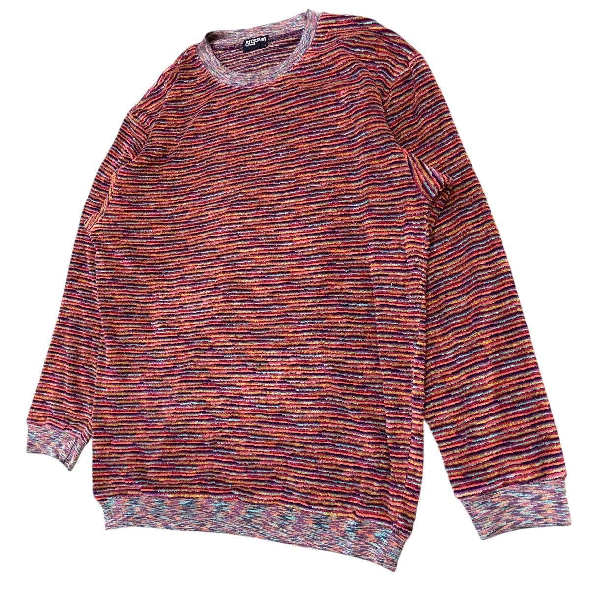 Missoni Vintage 90s Missoni Terry Cloth Long Sleeve Knit Crewneck Size US M / EU 48-50 / 2 - 2 Thumbnail