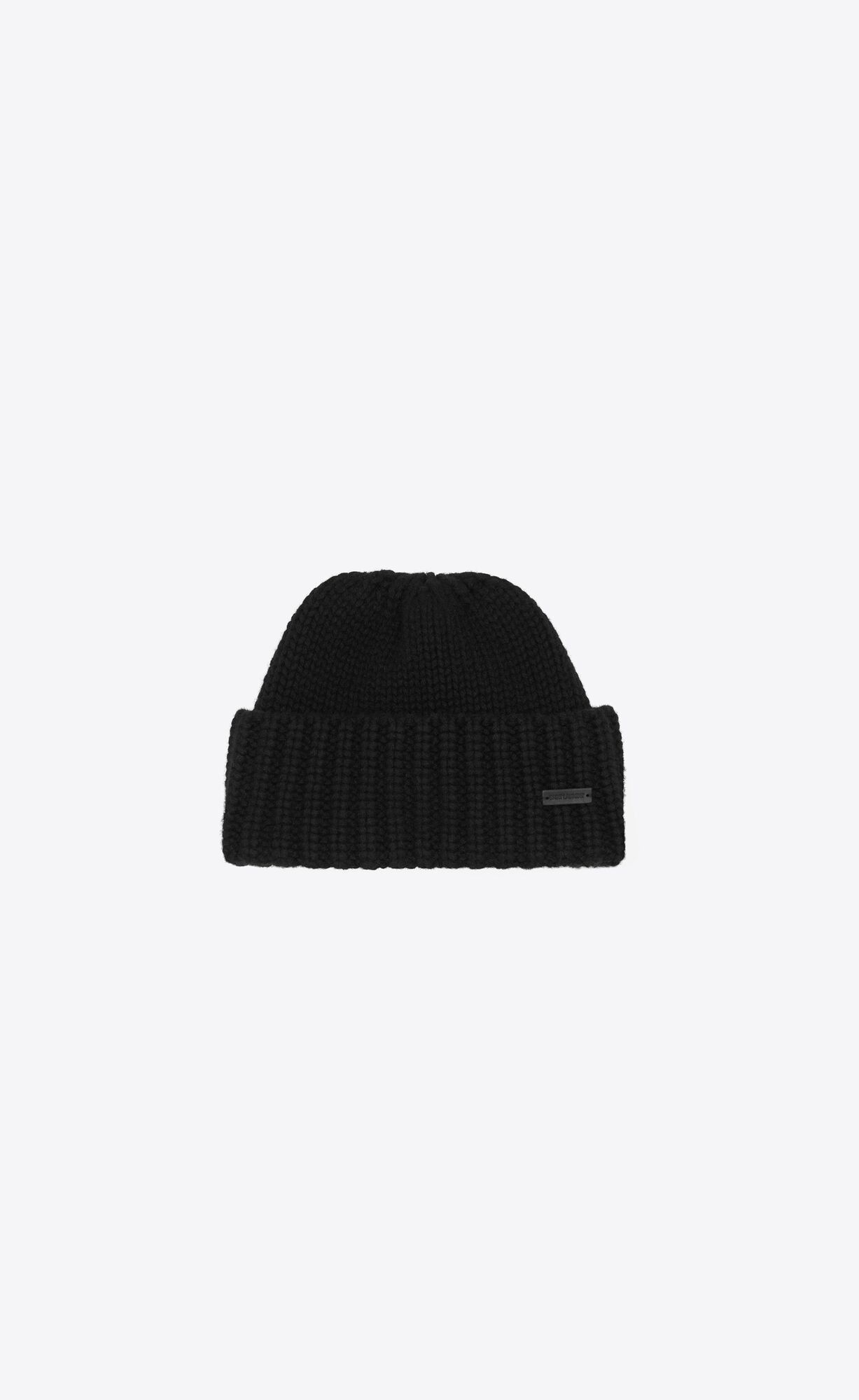 Saint Laurent Paris o1la1rc1a1025 Size: M / Knitted Cuff Beanie Cap / Hat Black Size ONE SIZE - 1 Preview