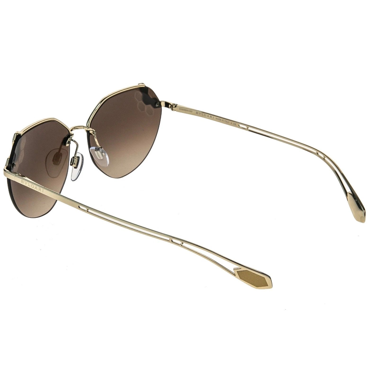 Bvlgari BVLGARI BV6099 SERPENTEYES Gold Brown Sunglass 6099 SERPENTI Size ONE SIZE - 2 Thumbnail