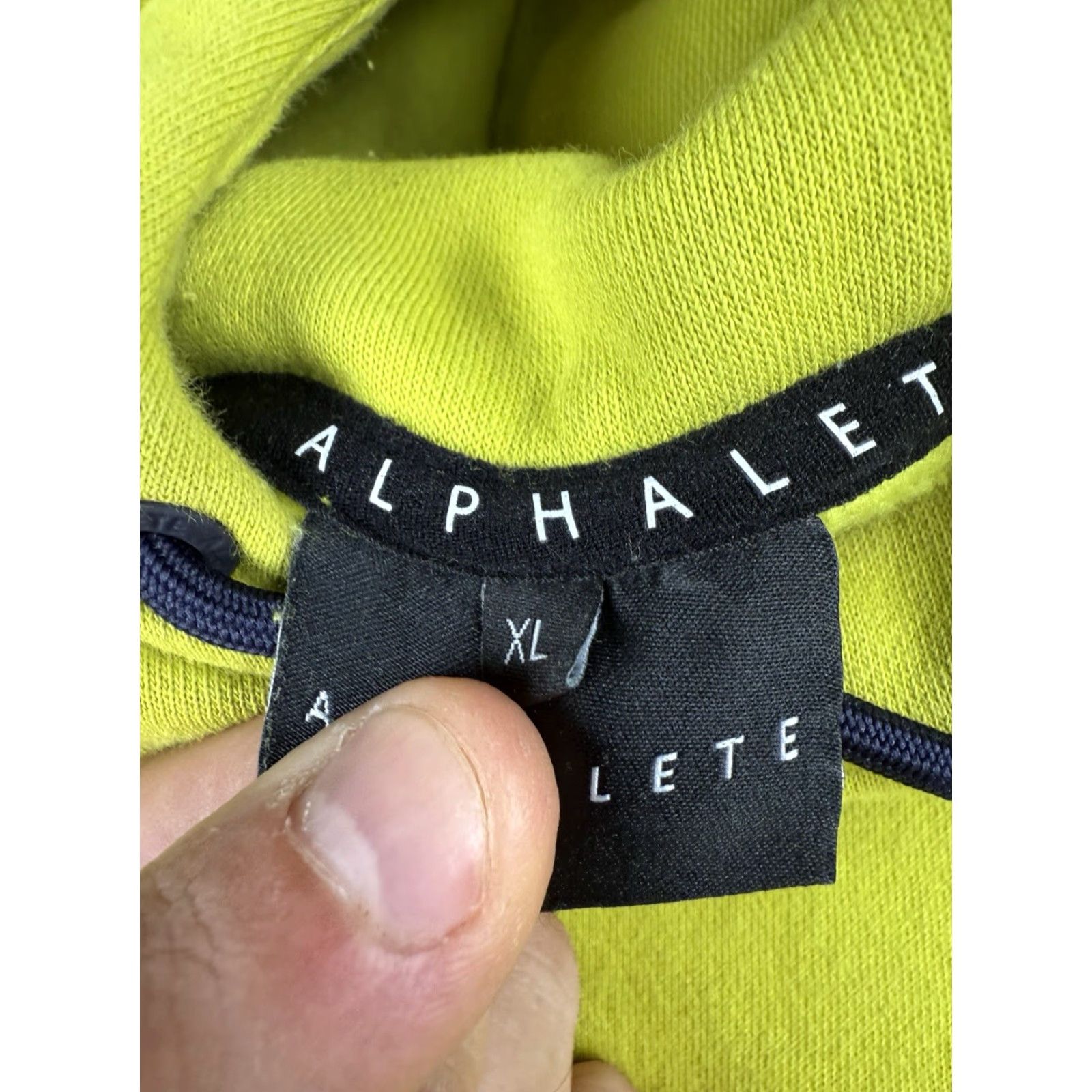 Vintage Alphalete Pullover Hoodie Sweatshirt Mens XL Neon Yellow Athletic Gym Activewear Hoodie Size US XL / EU 56 / 4 - 3 Thumbnail