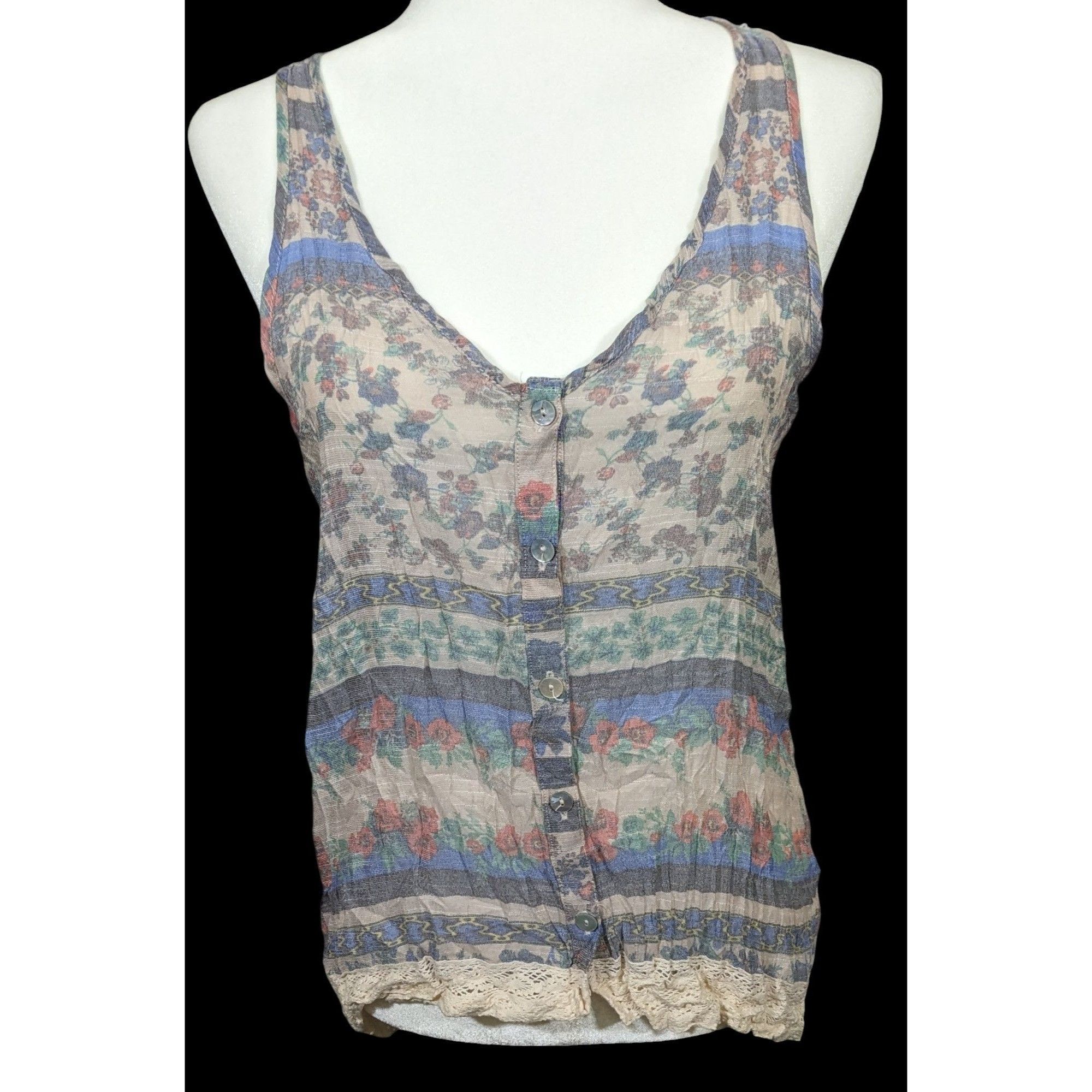 Other Retro Cottagecore Button Front Tank Top by Eyelash Couture Size L / US 10 / IT 46 - 1 Thumbnail