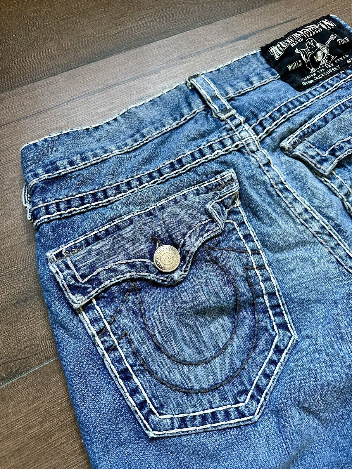 True Religion 🇺🇸Vintage True Religion Faded Denim jeans Made in Usa Size US 34 / EU 50 - 14 Thumbnail