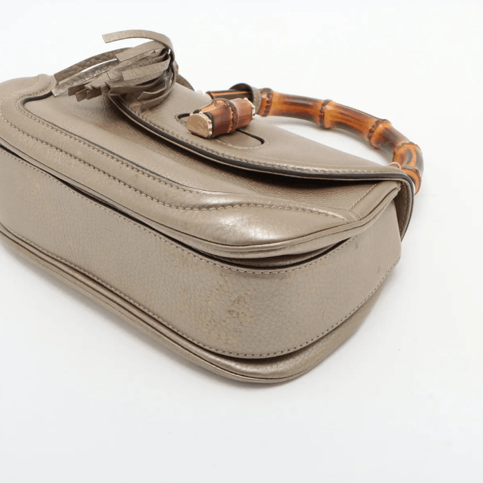 Gucci New Bamboo Leather Handbag Size ONE SIZE - 3 Thumbnail