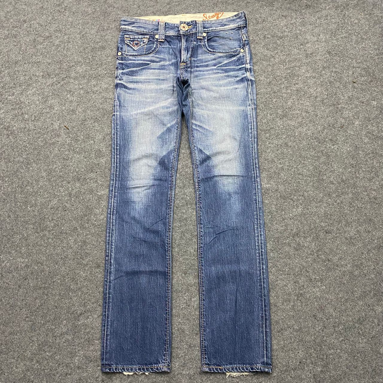 Edwin Vintage 90s Edwin Blue Trip Distressed Denim Size 32" / US 10 / IT 46 - 1 Thumbnail