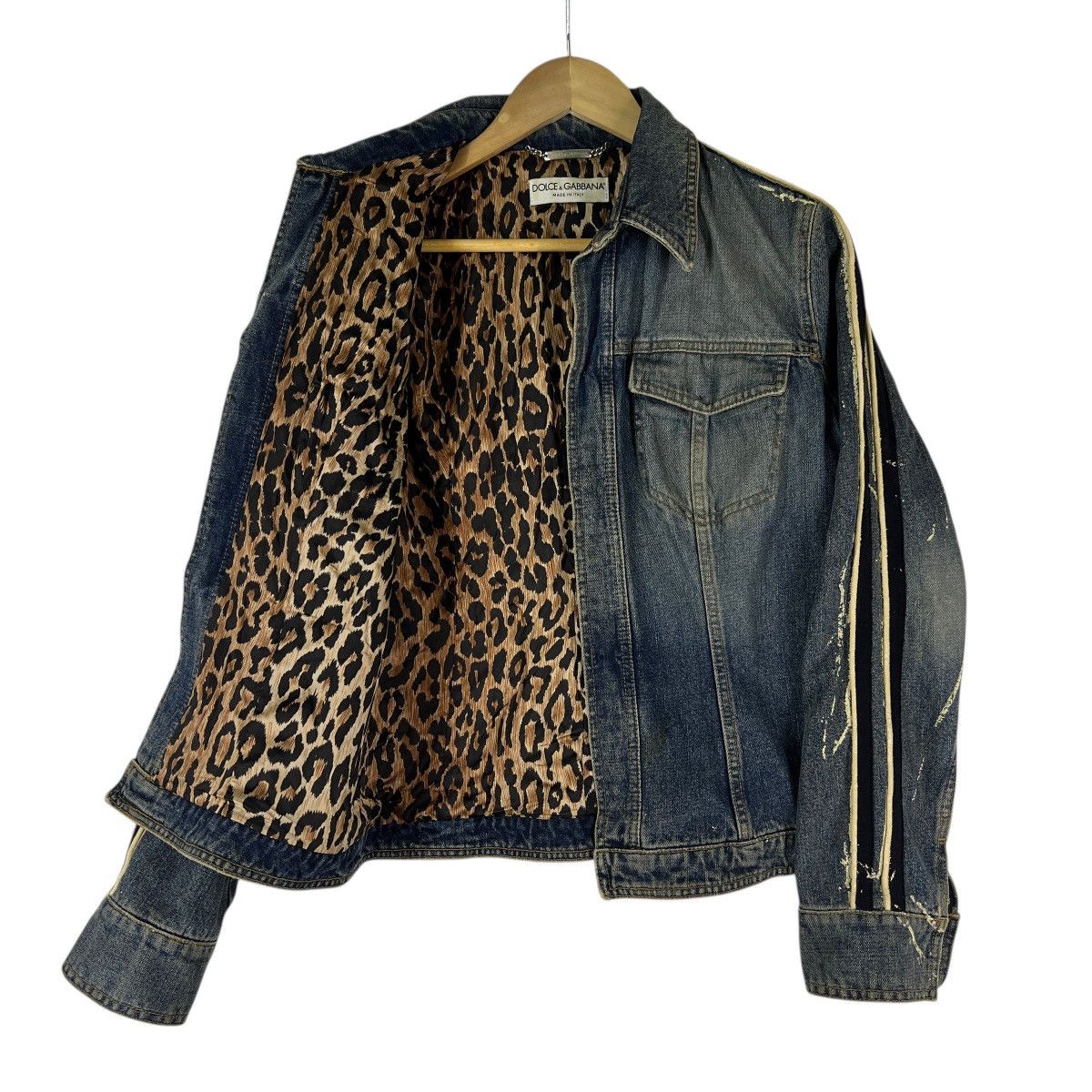 Dolce & Gabbana 🔥 Dolce & Gabbana Denim Line 21 Leopart Lining Jacket Size M / US 6-8 / IT 42-44 - 4 Thumbnail