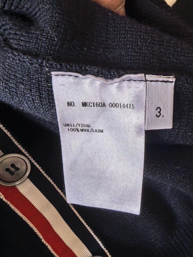 Thom Browne Thom Browne Medium-thick wool cardigan jacket 2503-Nextarro Size US L / EU 52-54 / 3 - 5 Thumbnail