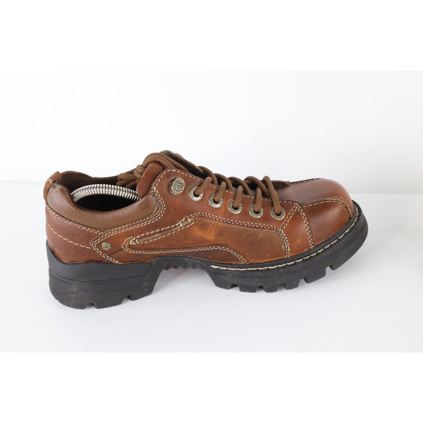GBX × Vintage Vintage 90s Y2K Streetwear Chunky Leather Boots Shoes Size US 9.5 / EU 42-43 - 9 Thumbnail