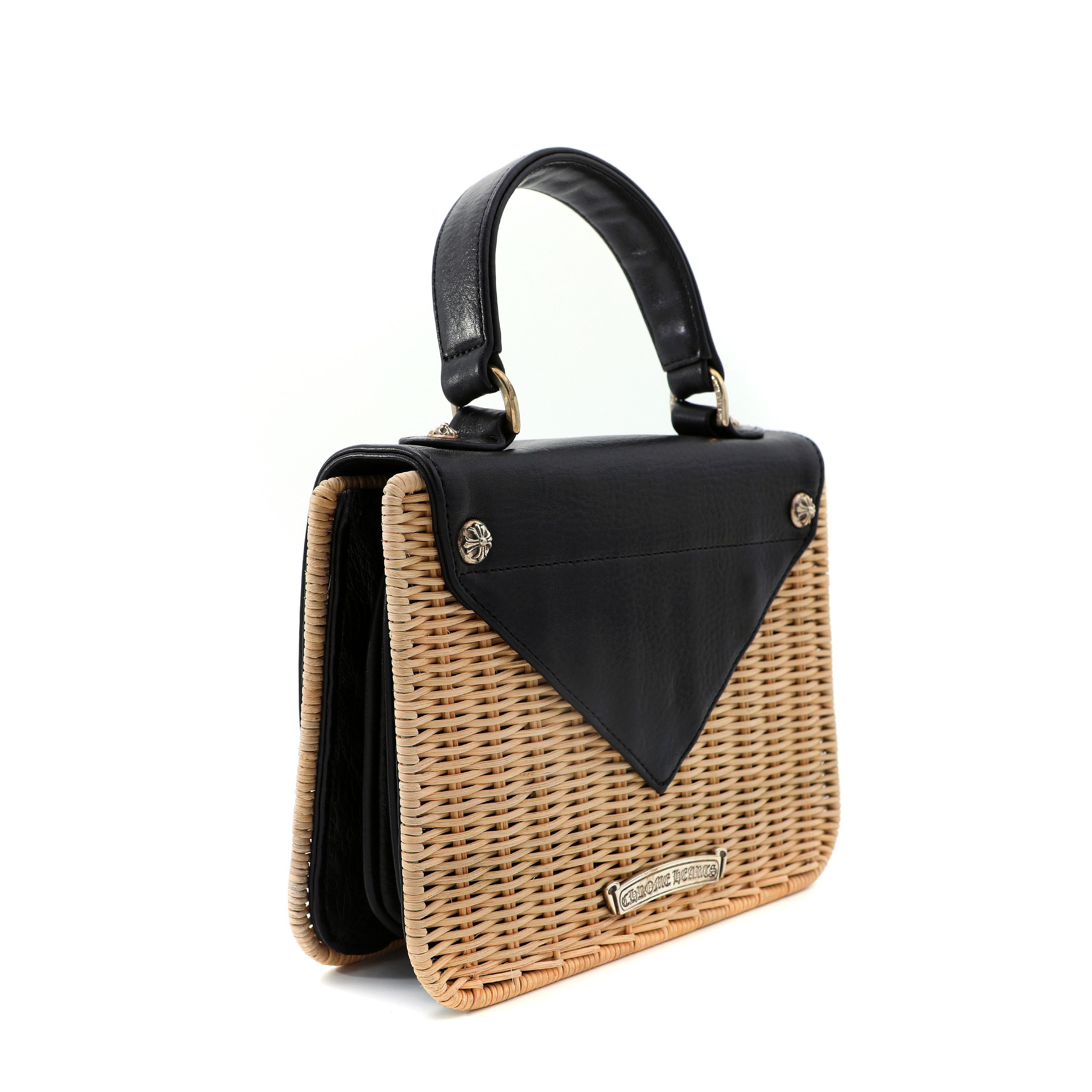 Chrome Hearts Raffia Wicker Top Handle Bag Black Size ONE SIZE - 5 Thumbnail