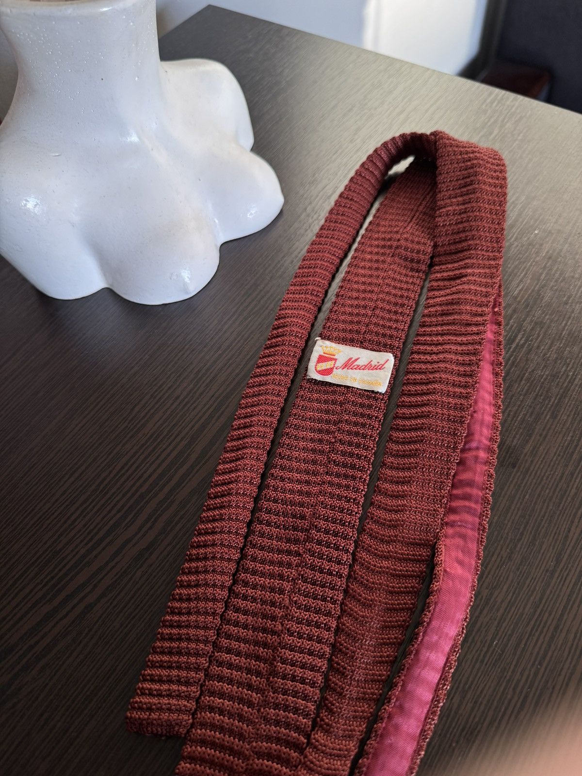Other Vintage Madrid 100% Silk Knit Tie Size ONE SIZE - 1 Thumbnail