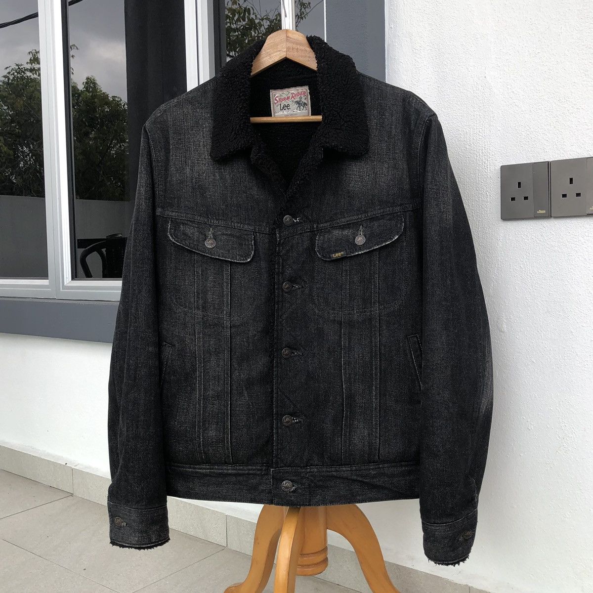 Lee Lee Storm Rider Lined Sherpa Denim Jacket Size US L / EU 52-54 / 3 - 3 Thumbnail