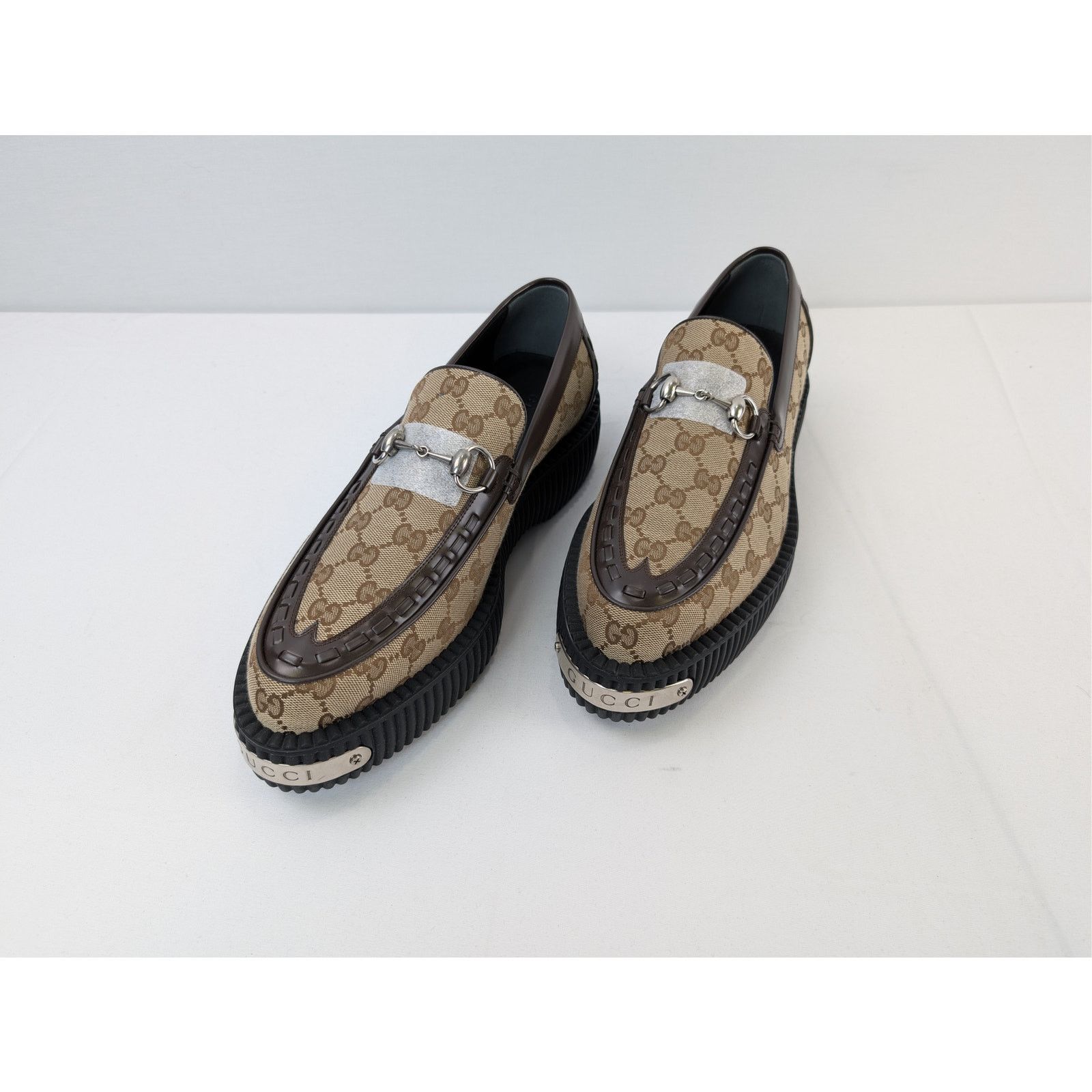 Gucci o1rshd1 GG canvas Moccasin Fabric Creeper Loafers Boots Size US 11 / EU 44 - 8 Thumbnail