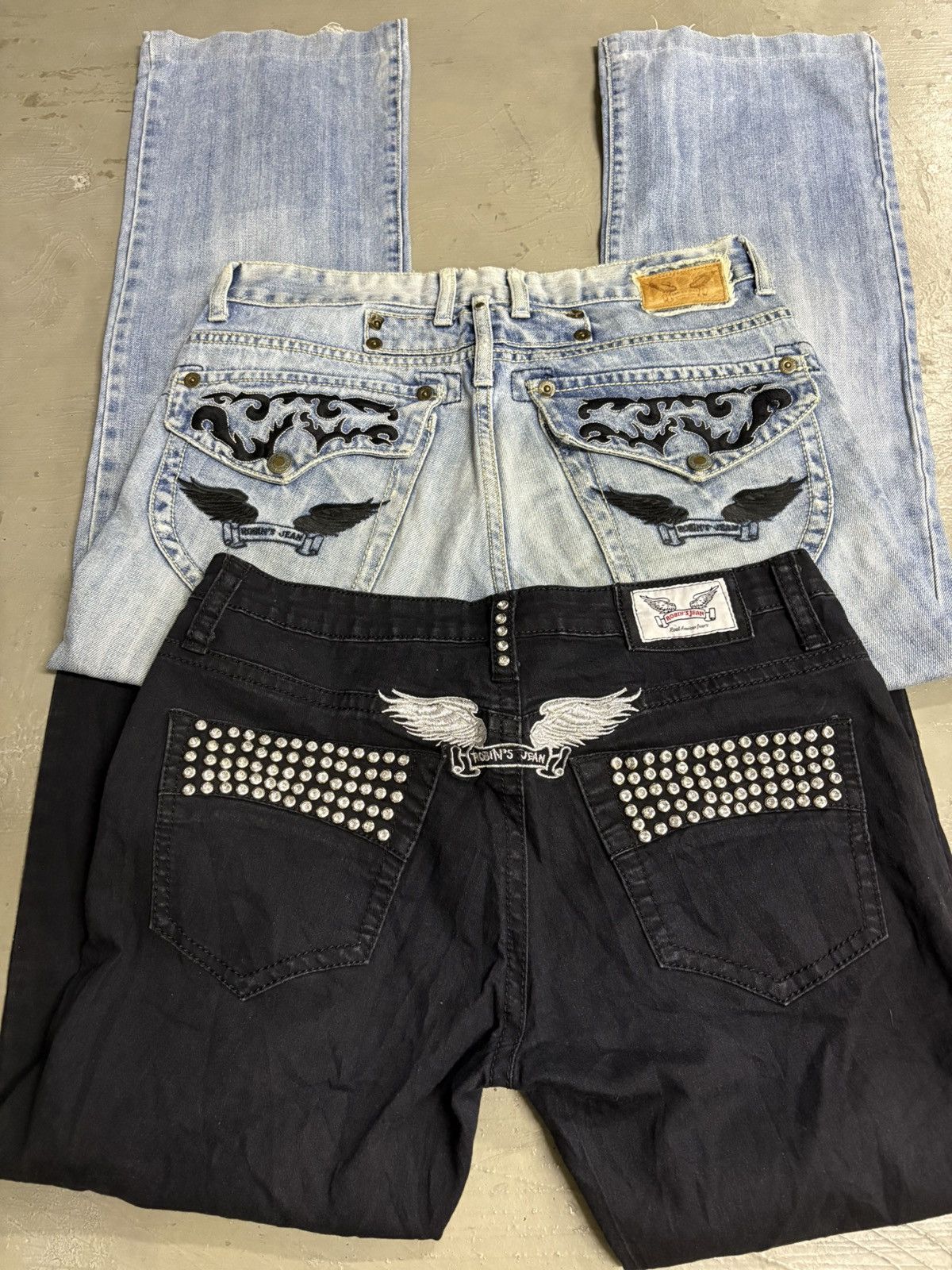 Robins Jeans rare double pair robins Size US 30 / EU 46 - 1 Thumbnail