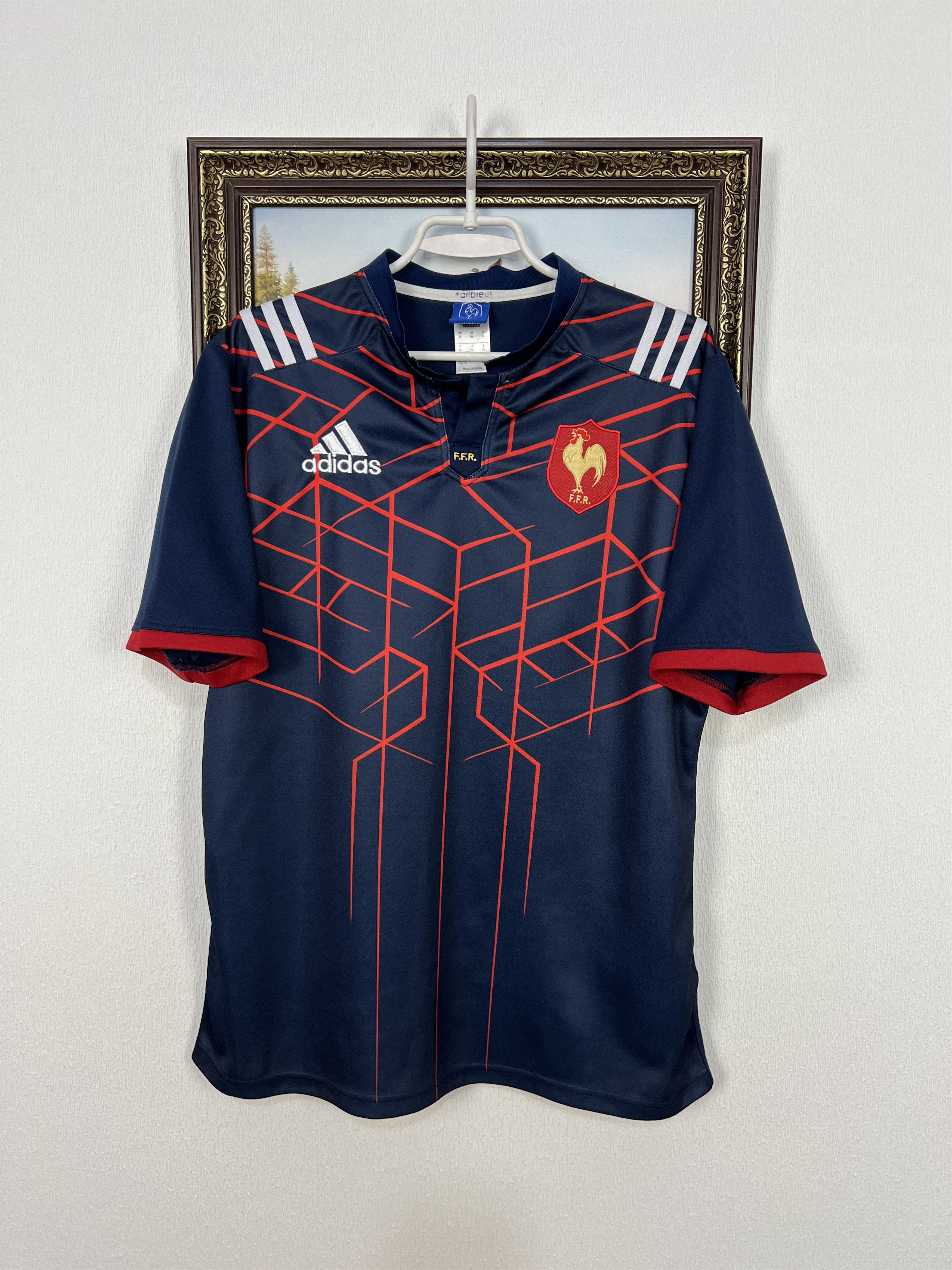 Adidas Adidas France Rugby Union Shirt Jersey Blue Mens National Size US XL / EU 56 / 4 - 1 Thumbnail
