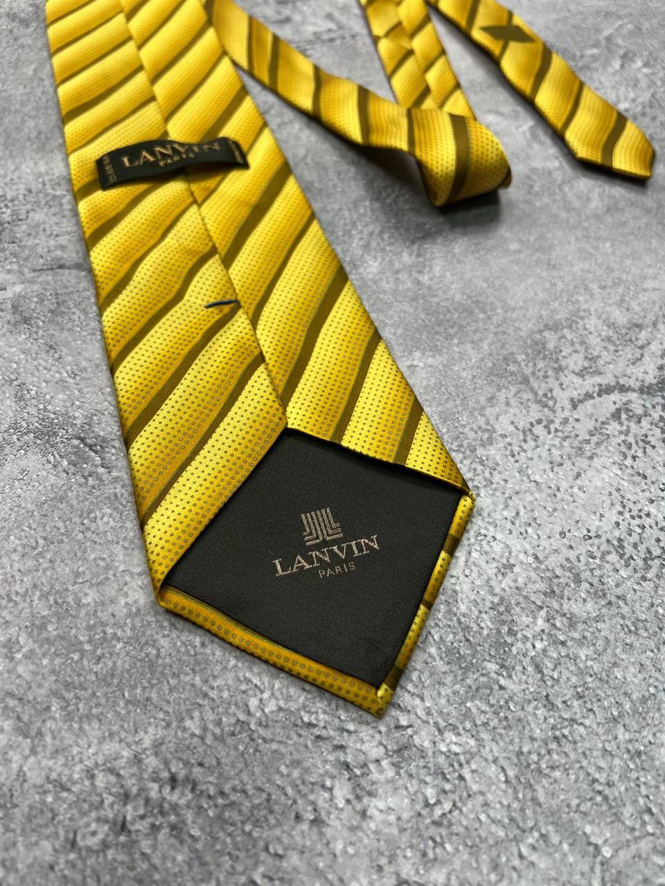 Lanvin Vintage Lanvin Paris Silk Neck Striped Tie Cravatte 90s Size ONE SIZE - 5 Thumbnail