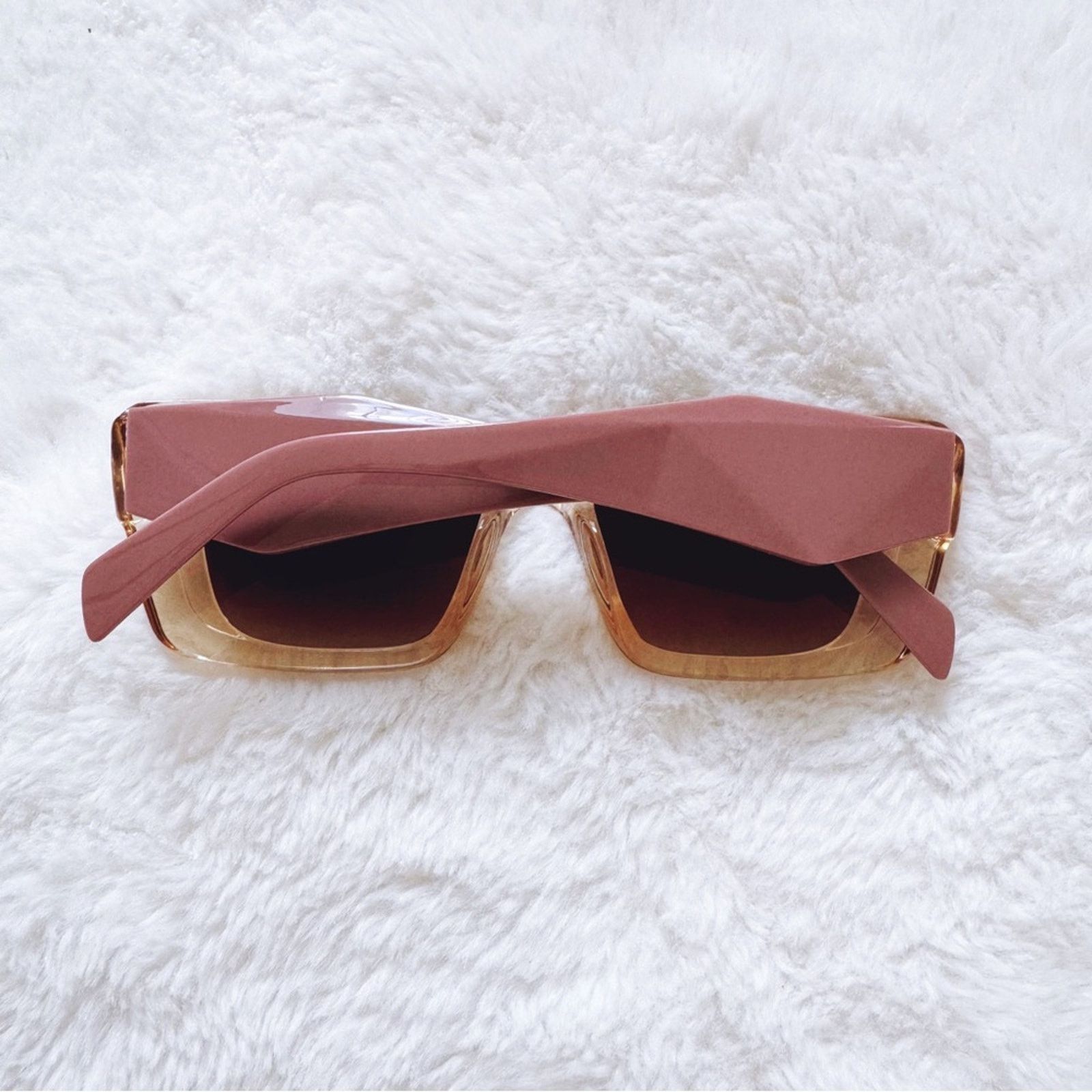 Other Lily Clear Mauve Rectangular Sunglasses Size ONE SIZE - 10 Thumbnail