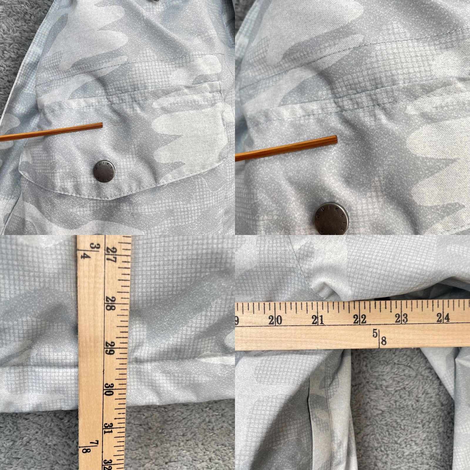 Quiksilver Quiksilver Jacket Mens Small Gray Camo Dryflight Faux Fur Lined Coat Hooded Ski Jacket Size US S / EU 44-46 / 1 - 9 Thumbnail