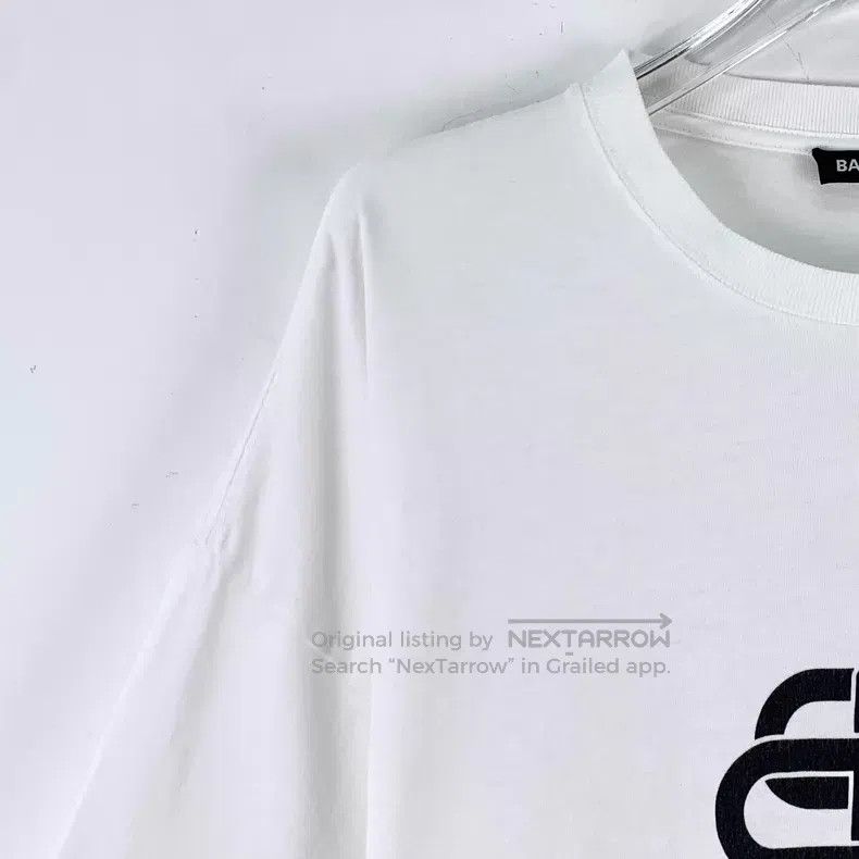 Balenciaga Balenciaga White logo letter printed cotton round neck sho Size US XS / EU 42 / 0 - 3 Thumbnail