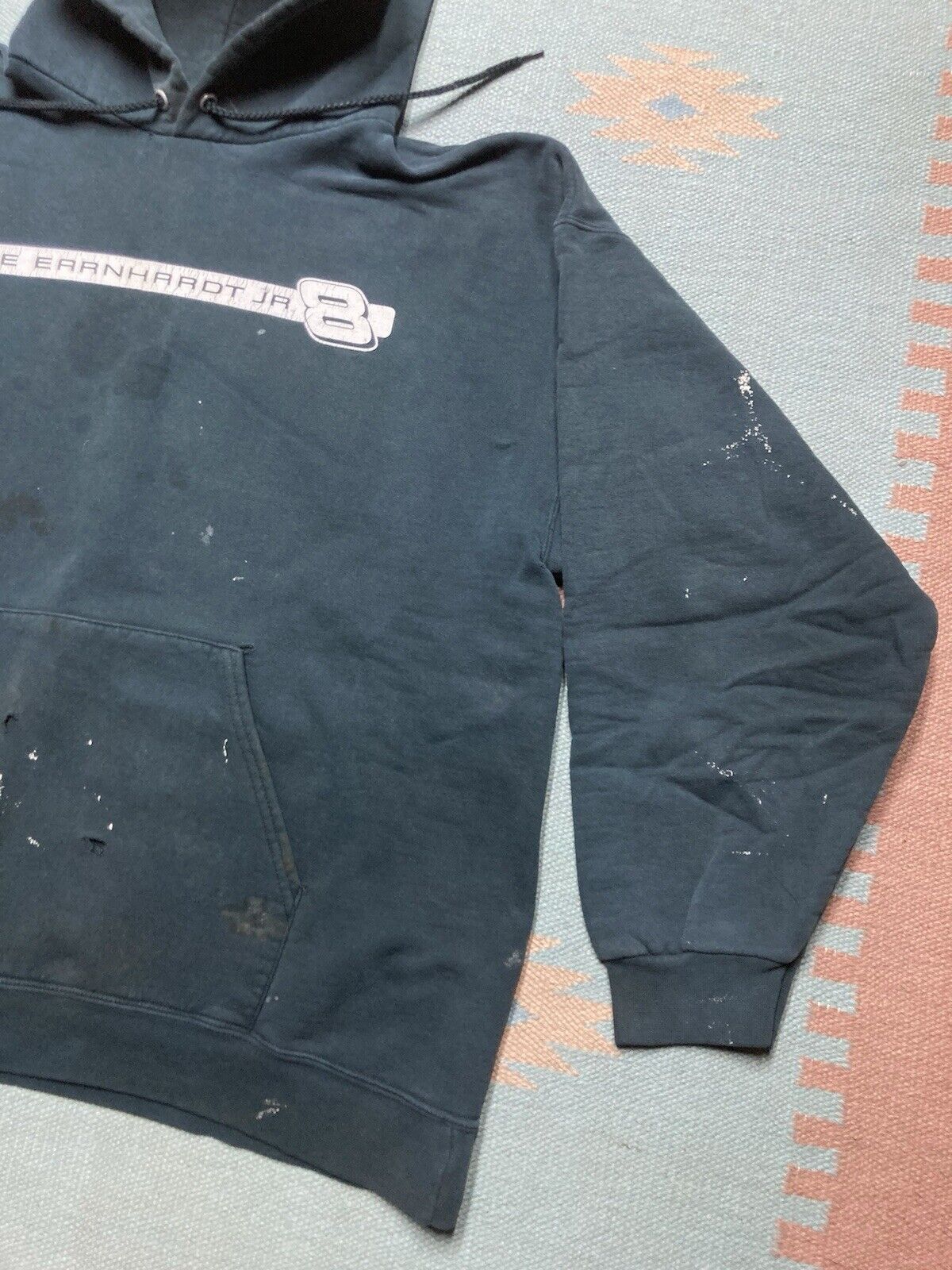 NASCAR × Vintage VTG Dale Earnhardt Jr hoodie faded black distressed nascar L Size US L / EU 52-54 / 3 - 3 Thumbnail