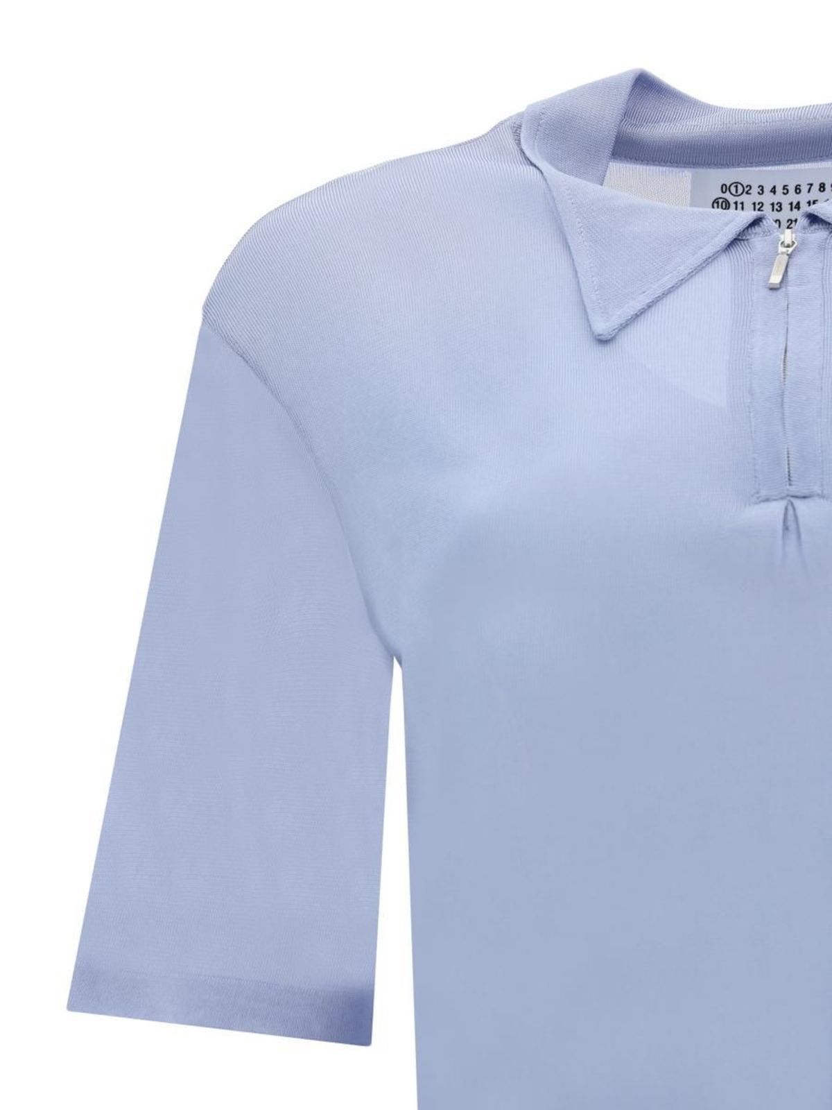 Maison Margiela o1y0625 Polo Sweater in Light Blue Size S / US 4 / IT 40 - 3 Thumbnail