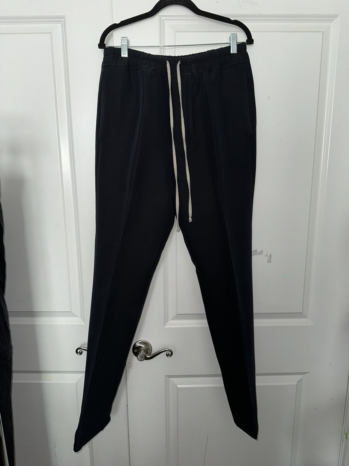 Rick Owens Wool Strobe Drawstring Long Slim Dress Pant Size US 32 / EU 48 - 3 Thumbnail