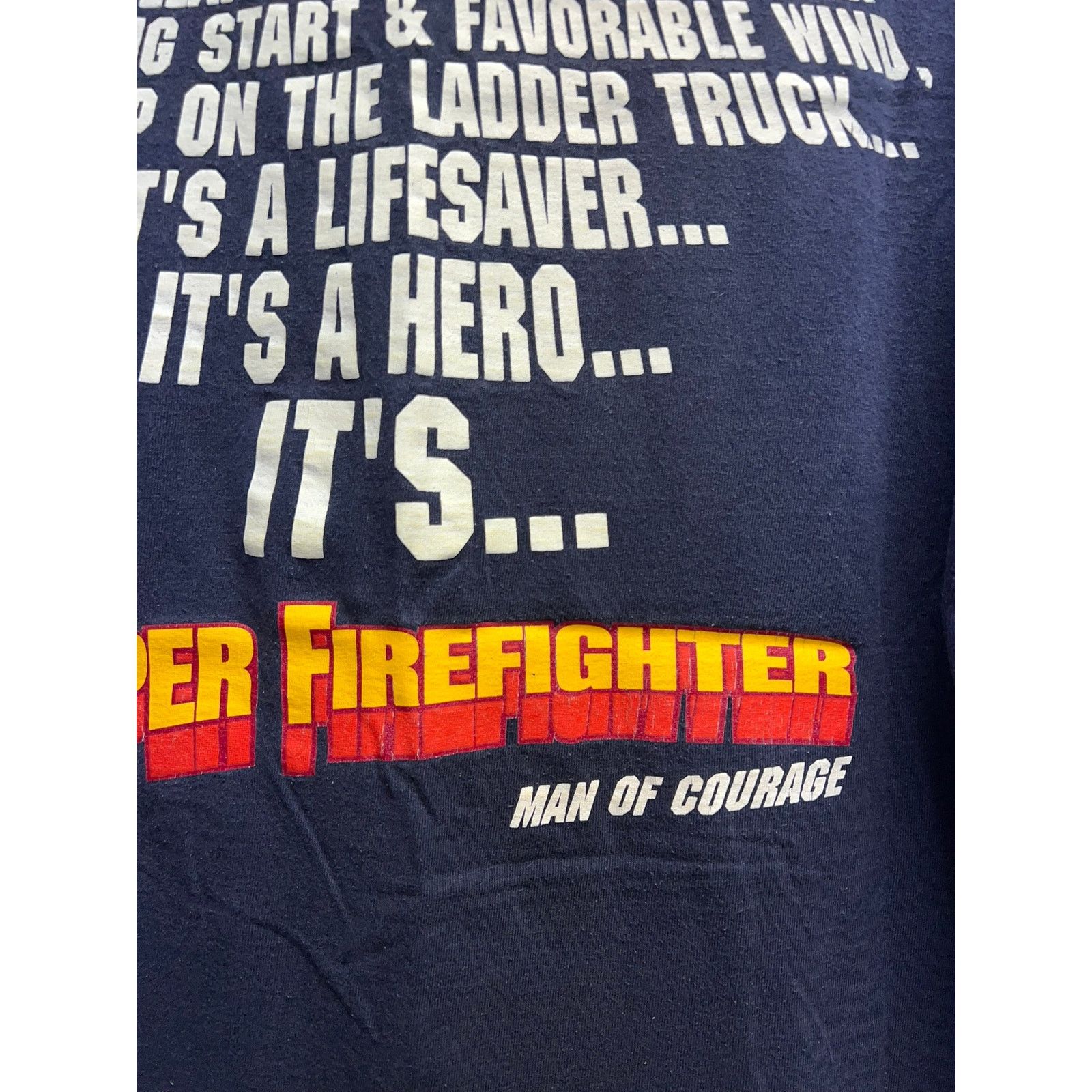 Delta Vintage Firefighter Shirt Super Fire Fighter Man Courage XL Size US XL / EU 56 / 4 - 7 Thumbnail