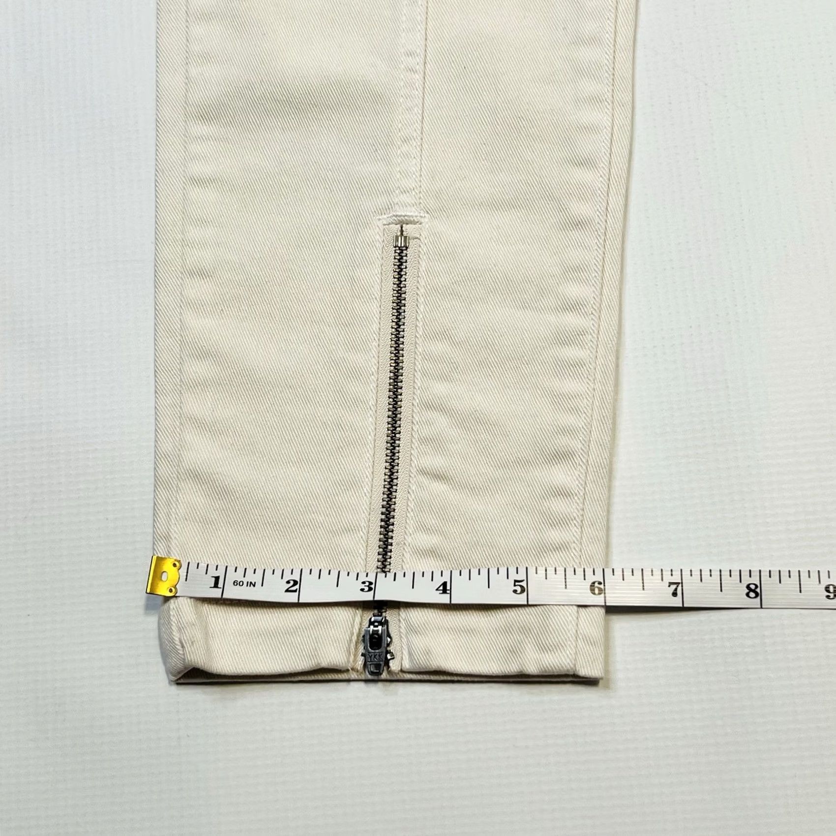 Joie JOIE Emersyn Utilitarian Jeans White Sand Size 28 Zipper Ankle Women Size 28" / US 6 / IT 42 - 6 Thumbnail