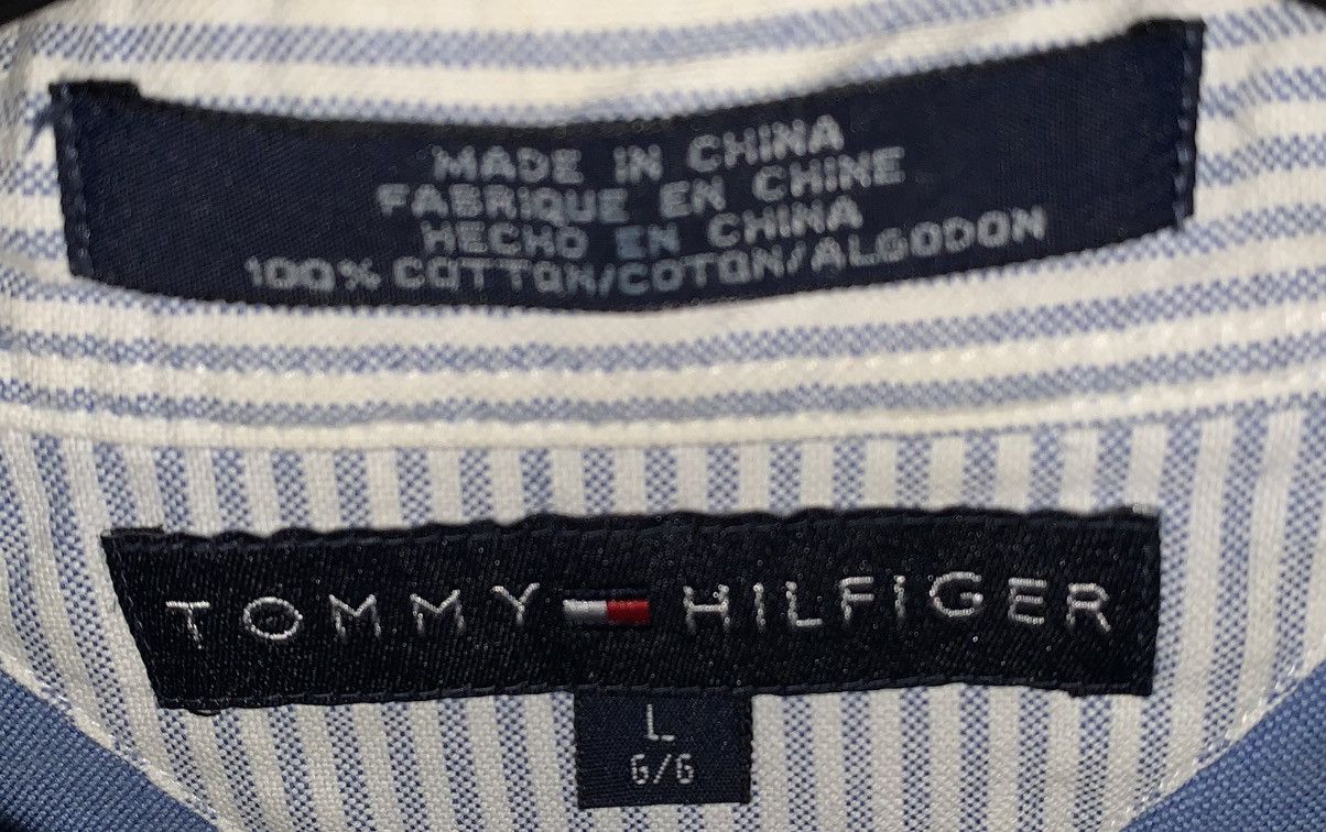 Tommy Hilfiger Y2K Mens Tommy Hilfiger Blue Long Sleeve Button Up Shirt Size US L / EU 52-54 / 3 - 7 Thumbnail