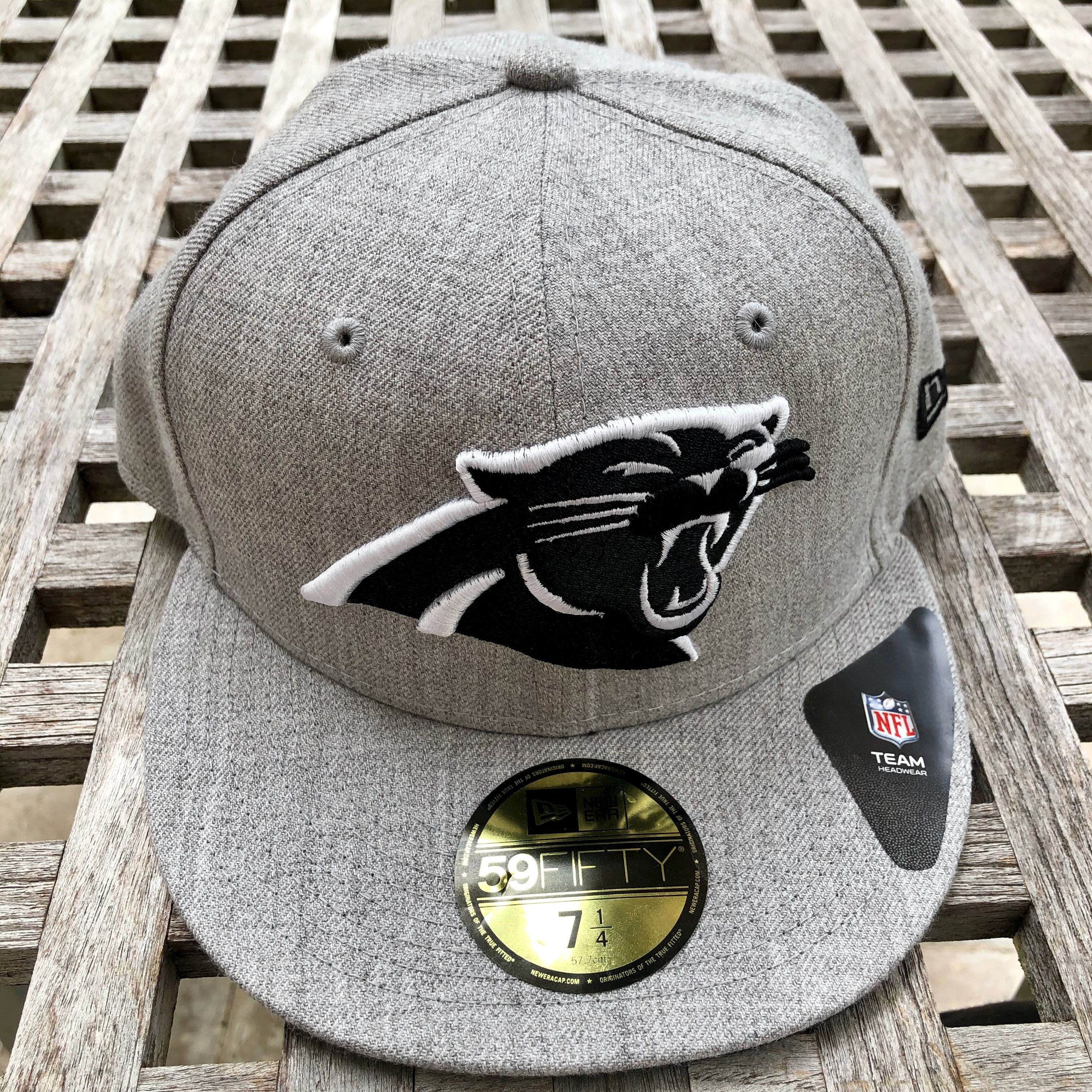 New Era Carolina Panthers Logo NFL 59FIFTY Heather Gray Hat 7 1/4 Size ONE SIZE - 1 Thumbnail