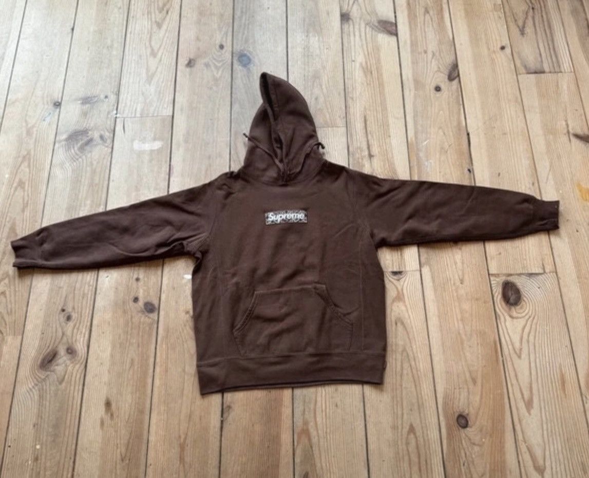 image of Supreme Bandana Box Logo Hoodie in Brown, Men's (Size Medium)