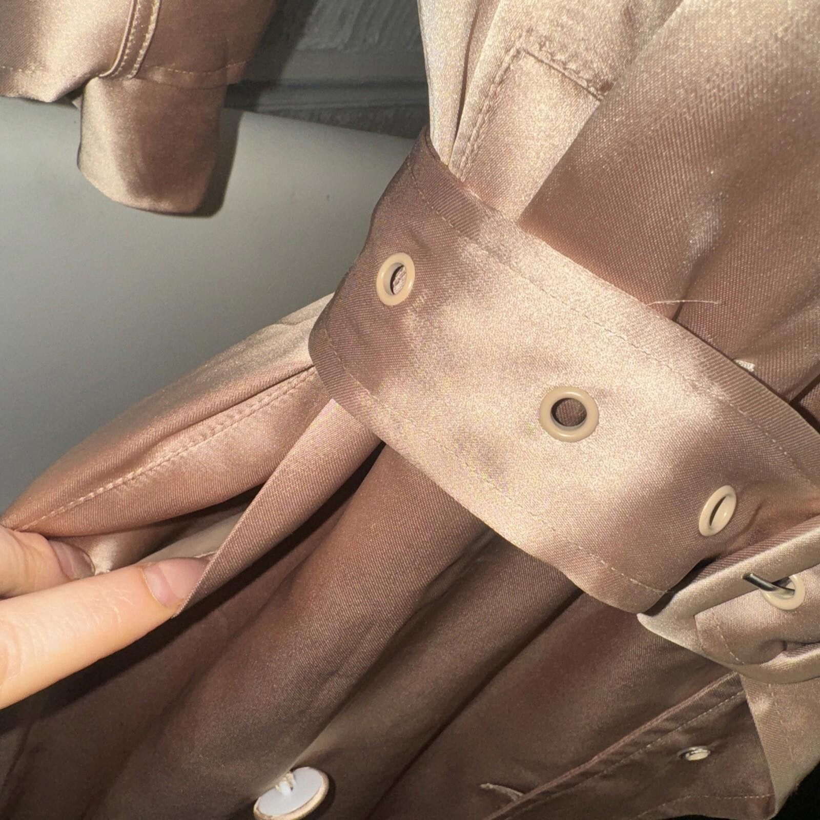 Other Meshki Azaela Satin Trench Champagne Coat Sz Xs New Size XS / US 0-2 / IT 36-38 - 8 Thumbnail