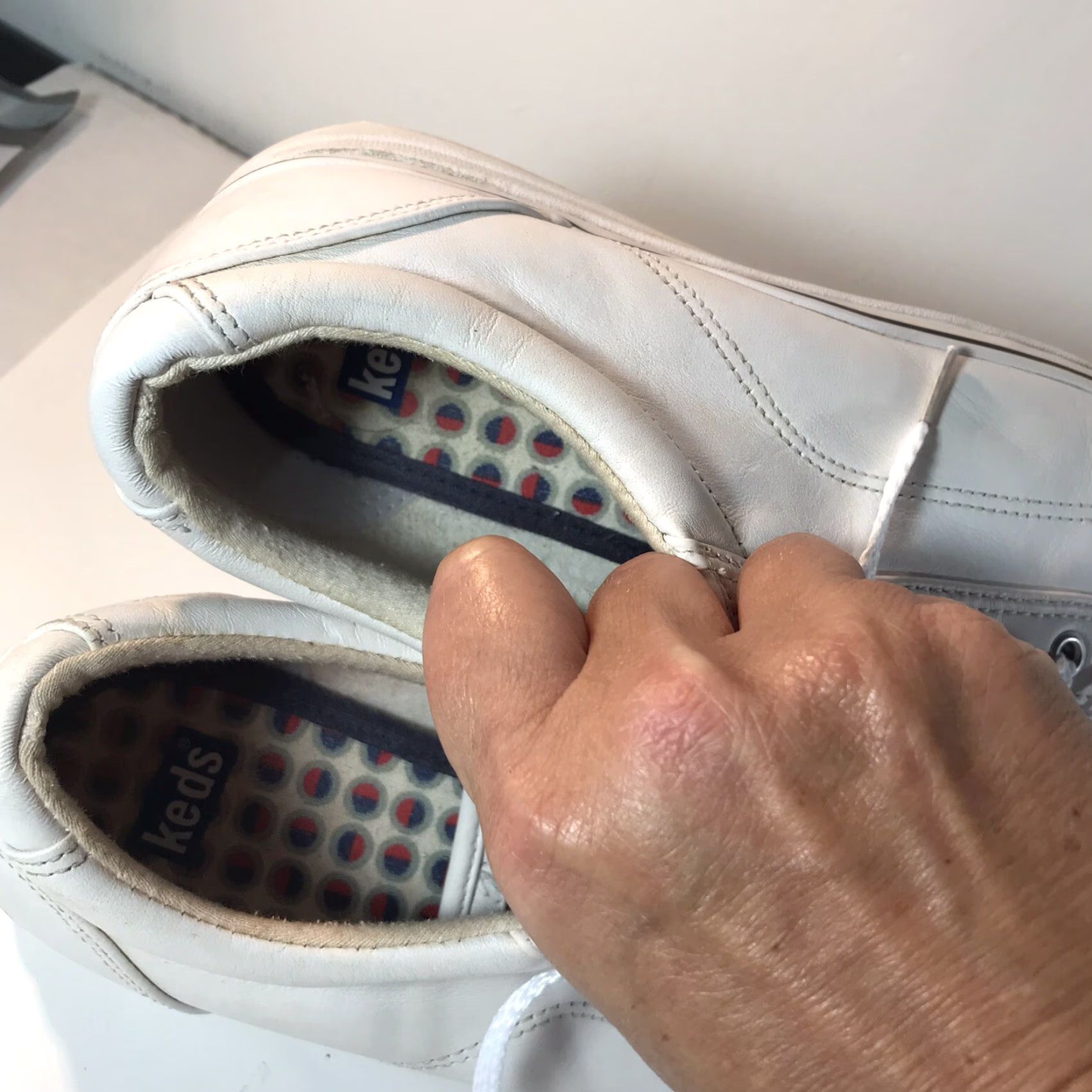 Keds Keds White Leather Sneakers Womens Size 8.5 Lace-Up Athletic Classic Size US 8.5 / IT 38.5 - 5 Thumbnail