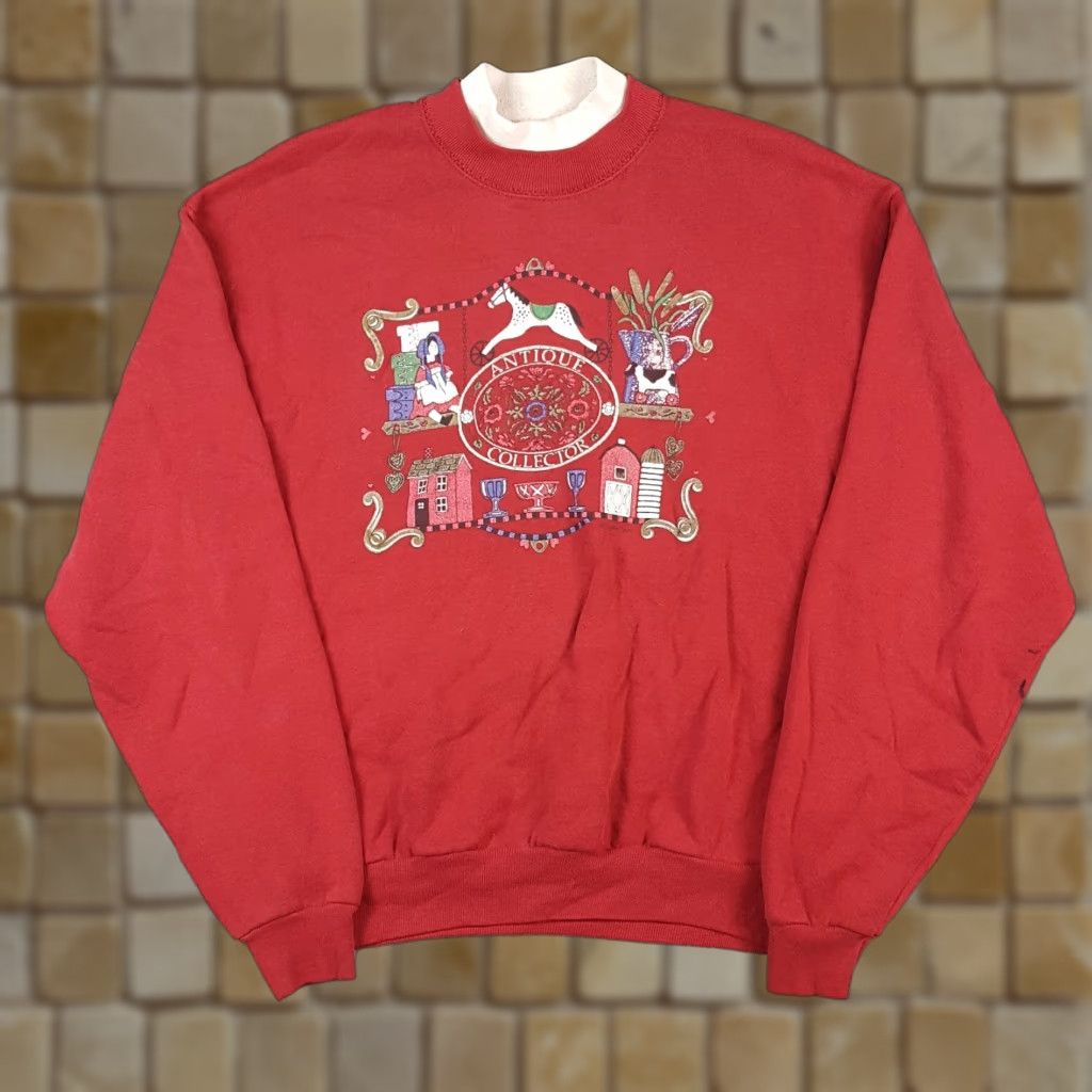 Vintage VINTAGE Gopher Sweatshirt Barn Farm Crewneck Sweatshirt Women L Red 90s Antique Collectible Pullover Crew Neck Casual Fall Winter Size L / US 10 / IT 46 - 1 Thumbnail