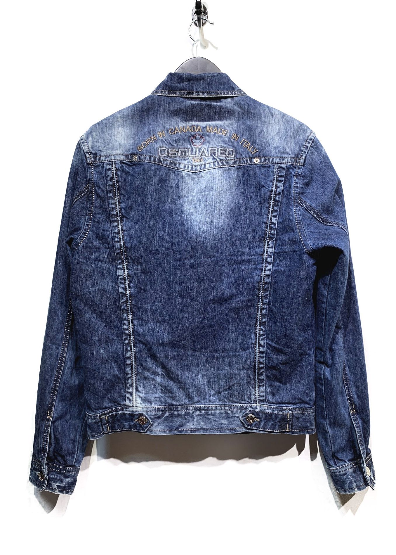 Dsquared2 Dsquared2 Washed Blue Embroidered Button Denim Jacket Size US M / EU 48-50 / 2 - 2 Thumbnail