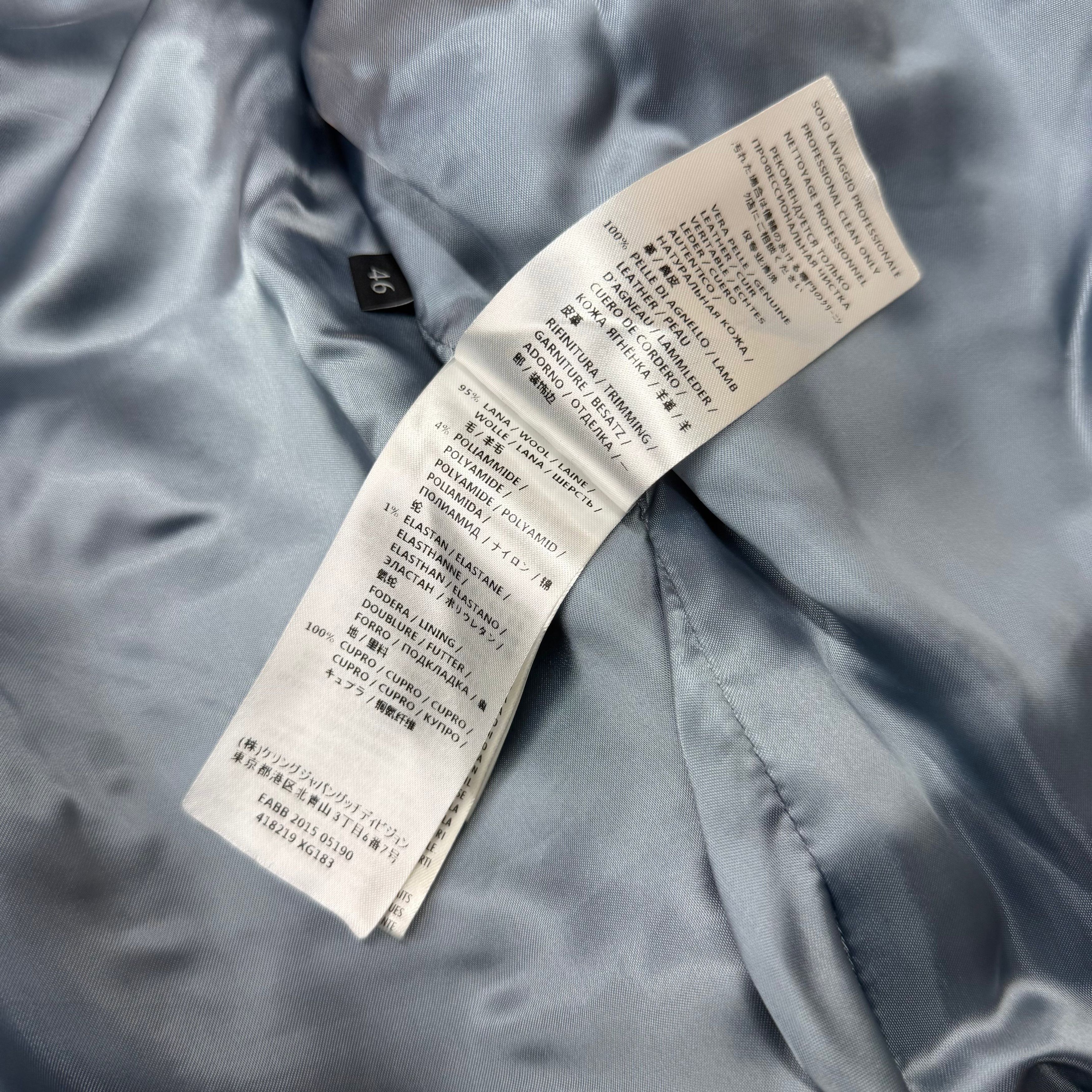 Gucci Gucci Web Trim Leather Bomber 46 (M) Size US M / EU 48-50 / 2 - 8 Thumbnail