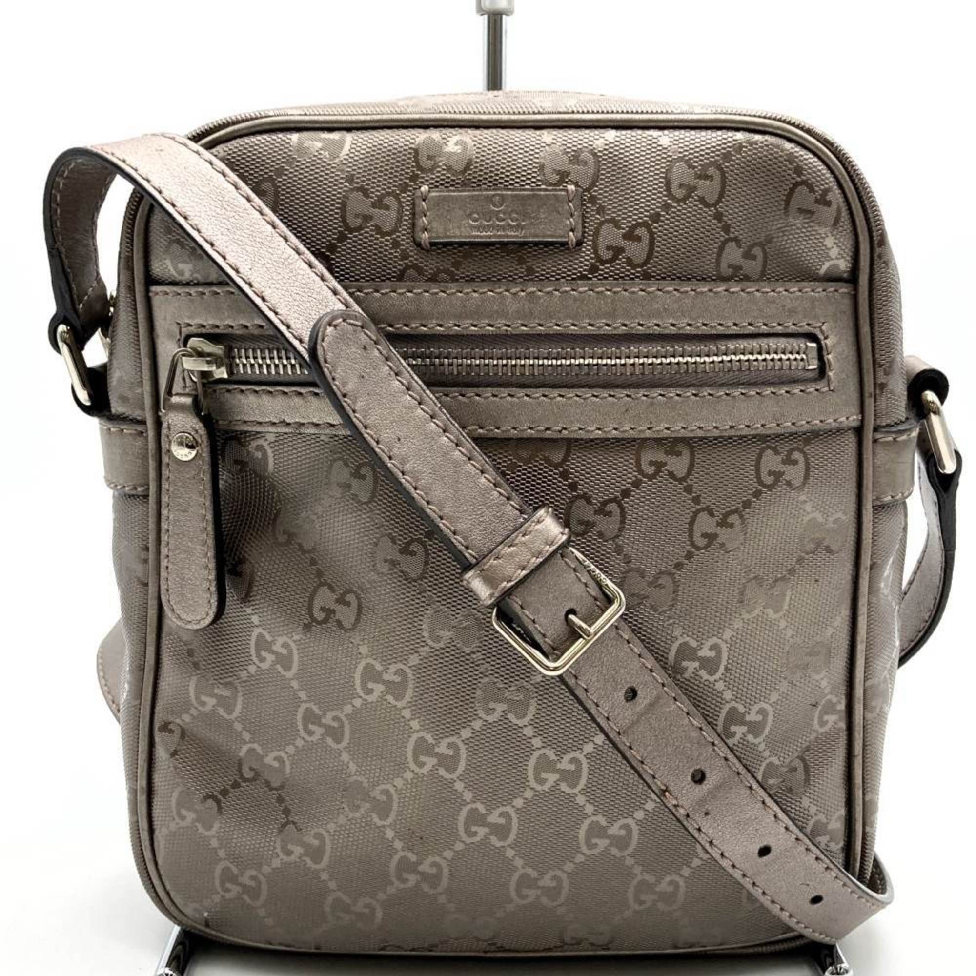 image of Gucci GG Imprime Shoulder Bag Metallic Bronze Color Women's 233268 Gucci